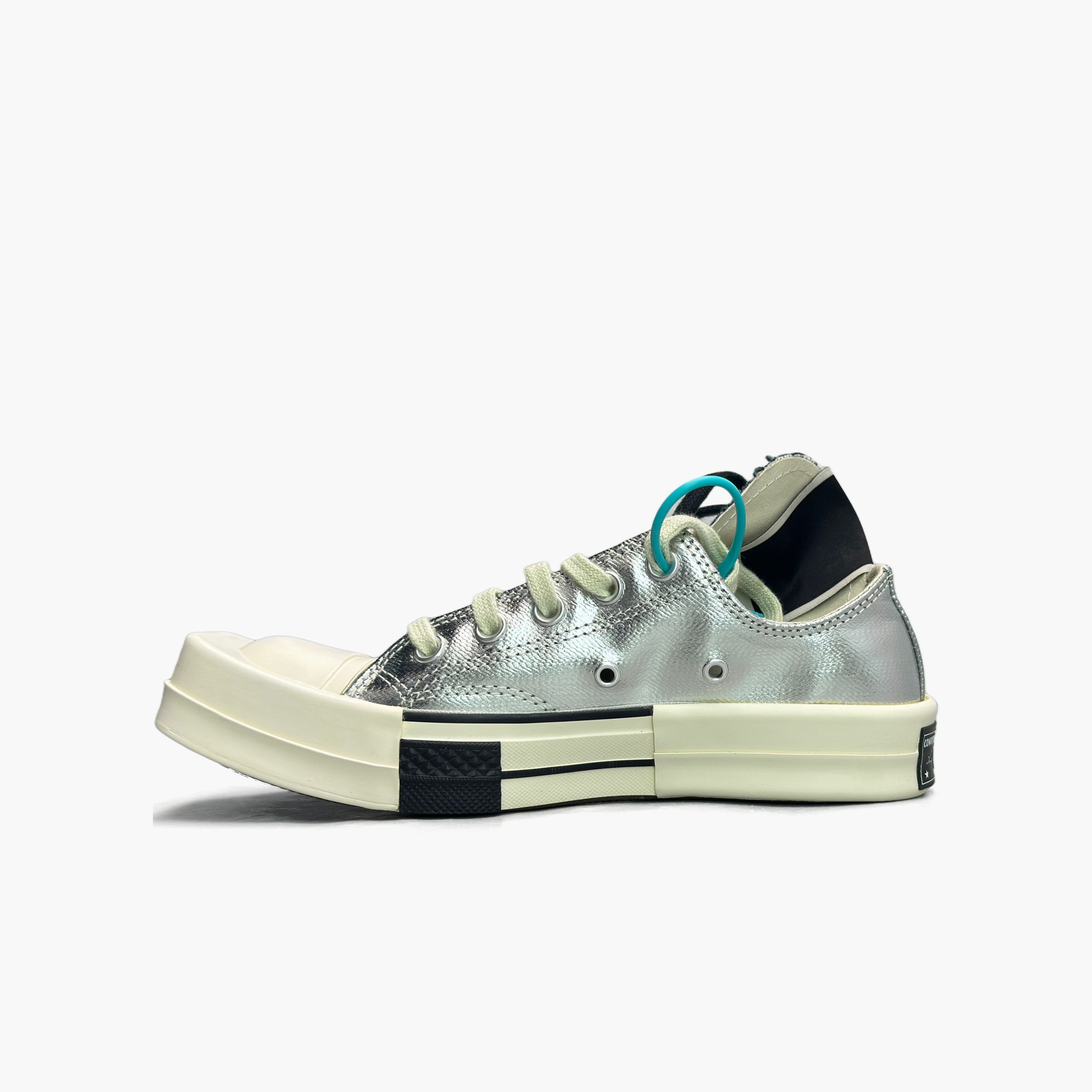 Converse Rick Owens DRKSHDW x Converse Turbodrk Low Silver US 6 Size US 6.5 / IT 36.5 - 3 Thumbnail