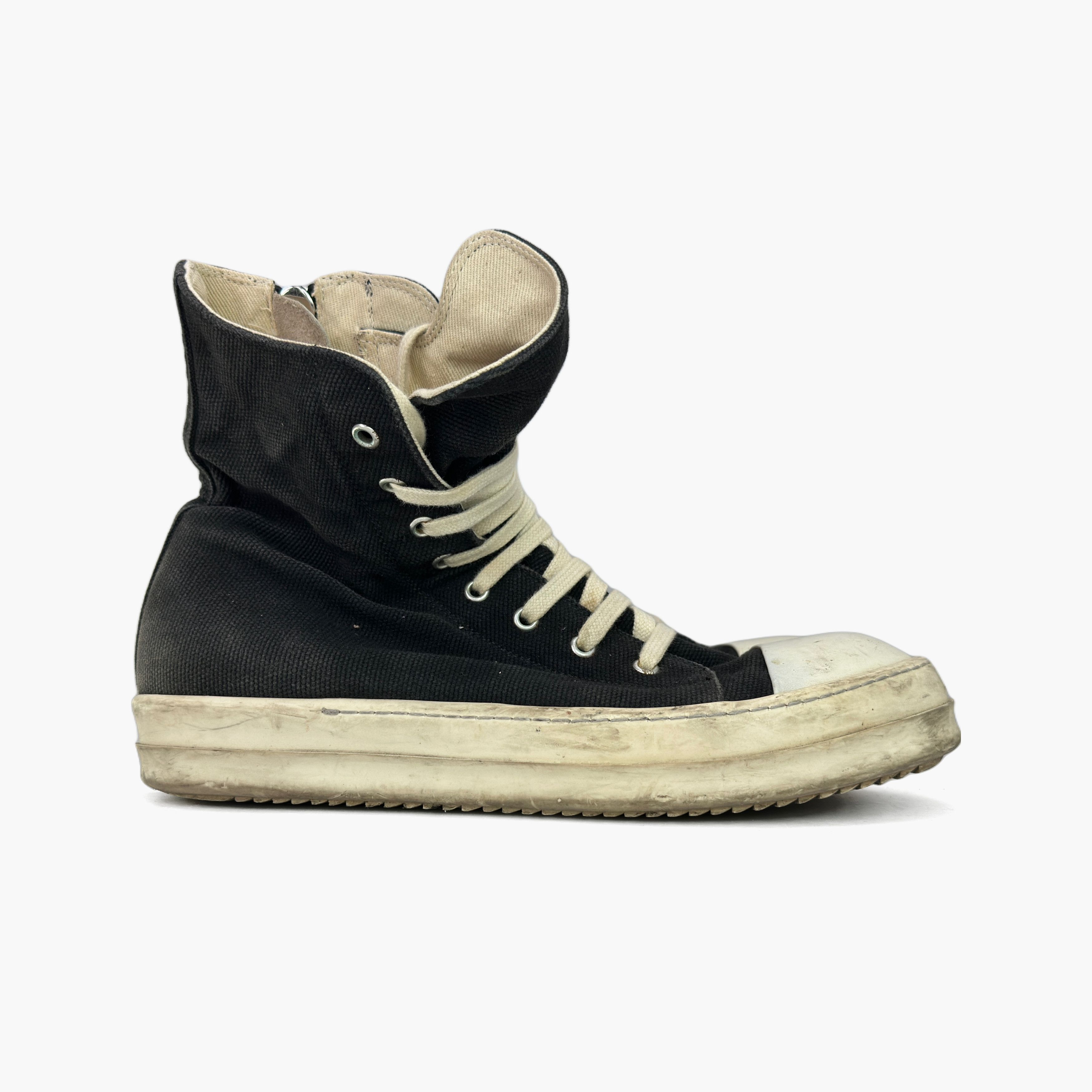 Rick Owens Drkshdw Rick Owens DRKSHDW Side Zip Canvas Sneakers US 9.5 Size US 9.5 / EU 42-43 - 4 Thumbnail