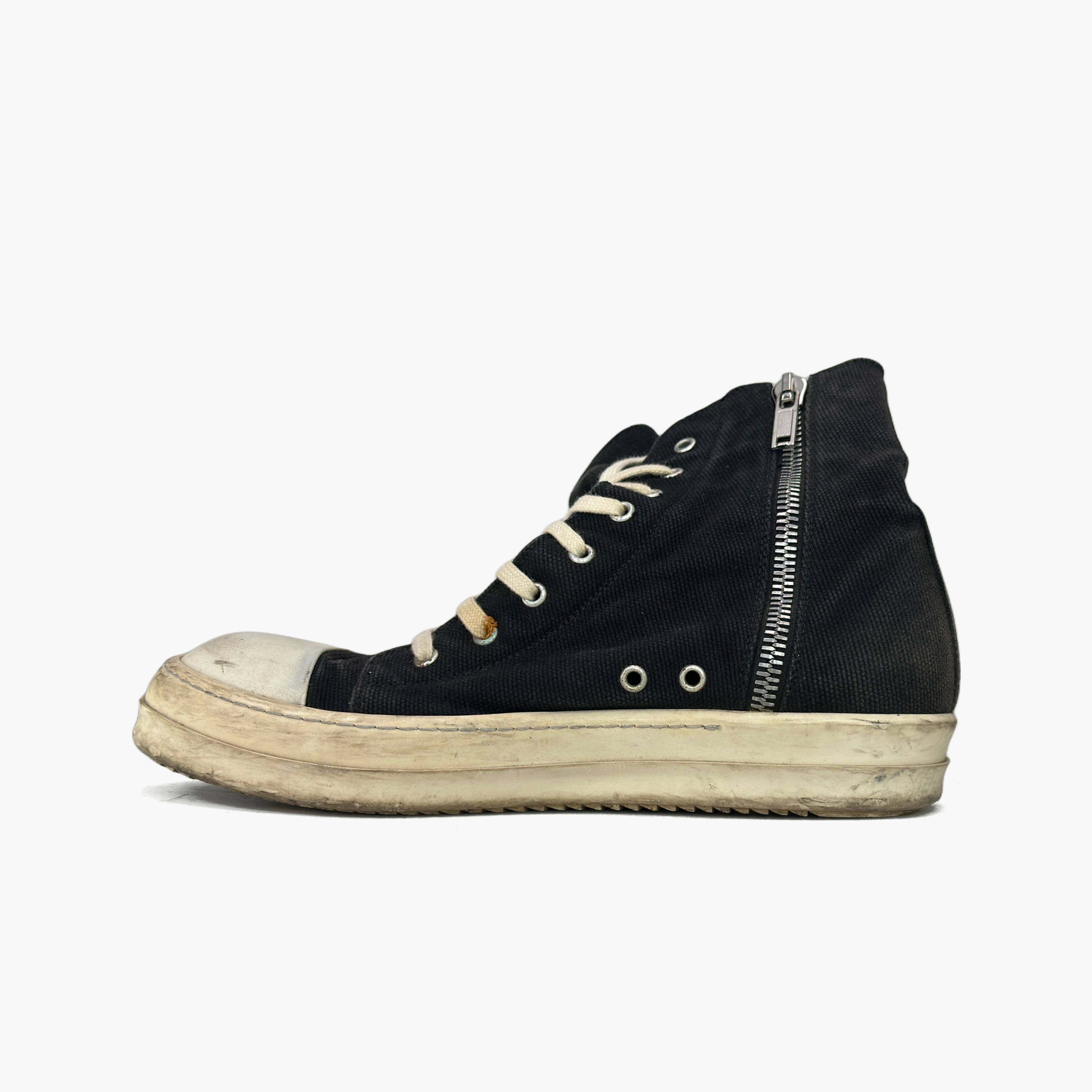 Rick Owens Drkshdw Rick Owens DRKSHDW Side Zip Canvas Sneakers US 9.5 Size US 9.5 / EU 42-43 - 3 Thumbnail