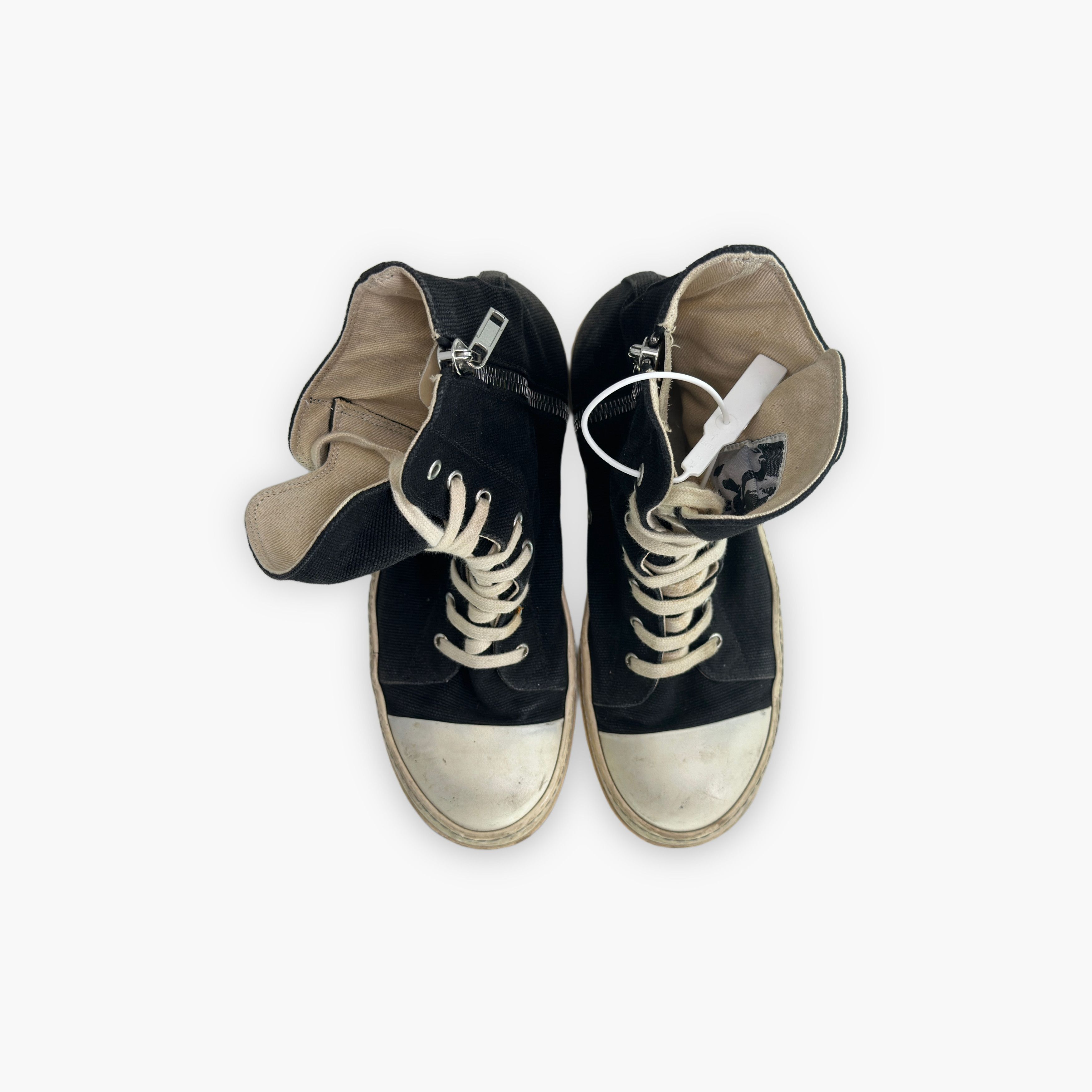Rick Owens Drkshdw Rick Owens DRKSHDW Side Zip Canvas Sneakers US 9.5 Size US 9.5 / EU 42-43 - 9 Thumbnail