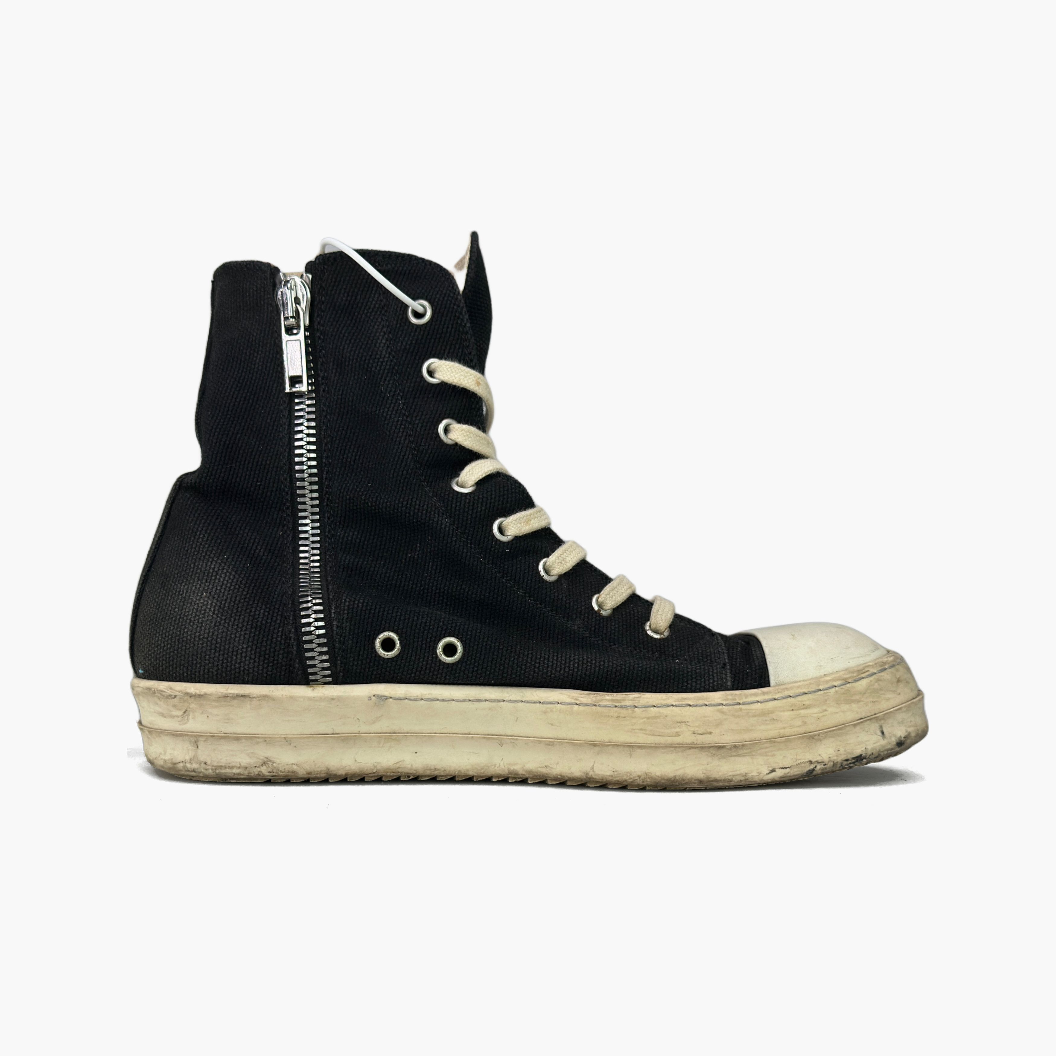 Rick Owens Drkshdw Rick Owens DRKSHDW Side Zip Canvas Sneakers US 9.5 Size US 9.5 / EU 42-43 - 2 Thumbnail