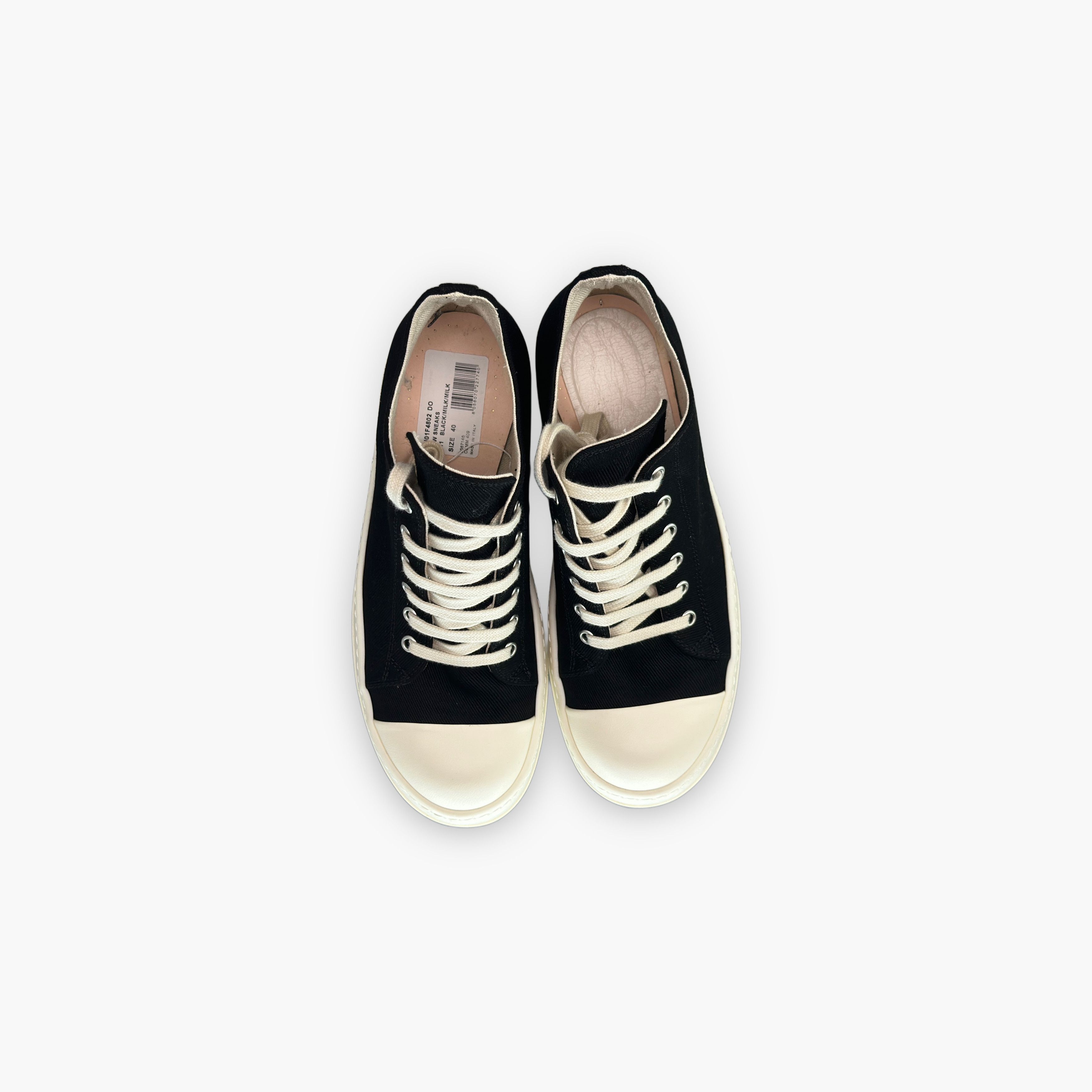Rick Owens Drkshdw Rick Owens DRKSHDW Low-Top Canvas Sneakers Size 7 Size US 7 / EU 40 - 9 Thumbnail