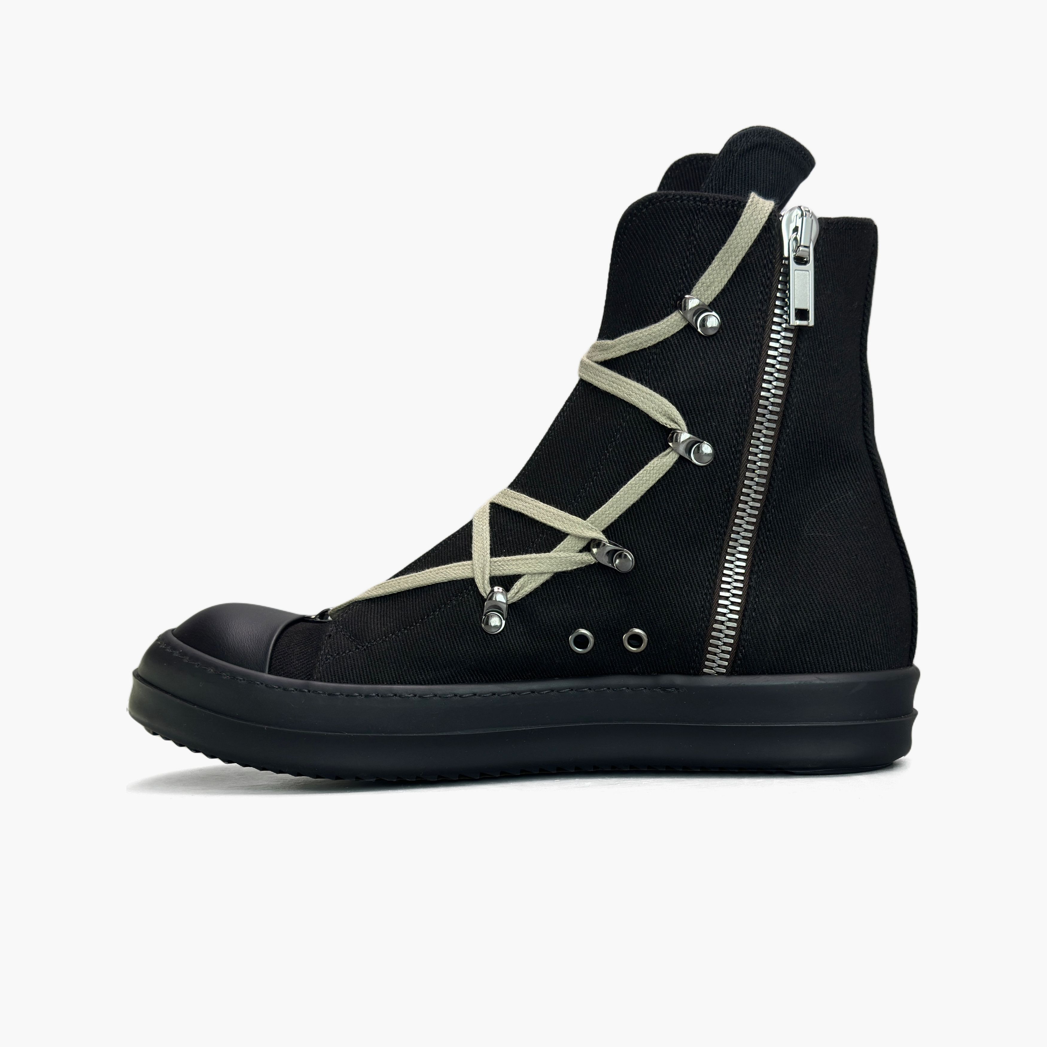 Rick Owens Drkshdw Rick Owens DRKSHDW Canvas Hi-Top Sneakers Size 43 Size US 10 / EU 43 - 3 Thumbnail