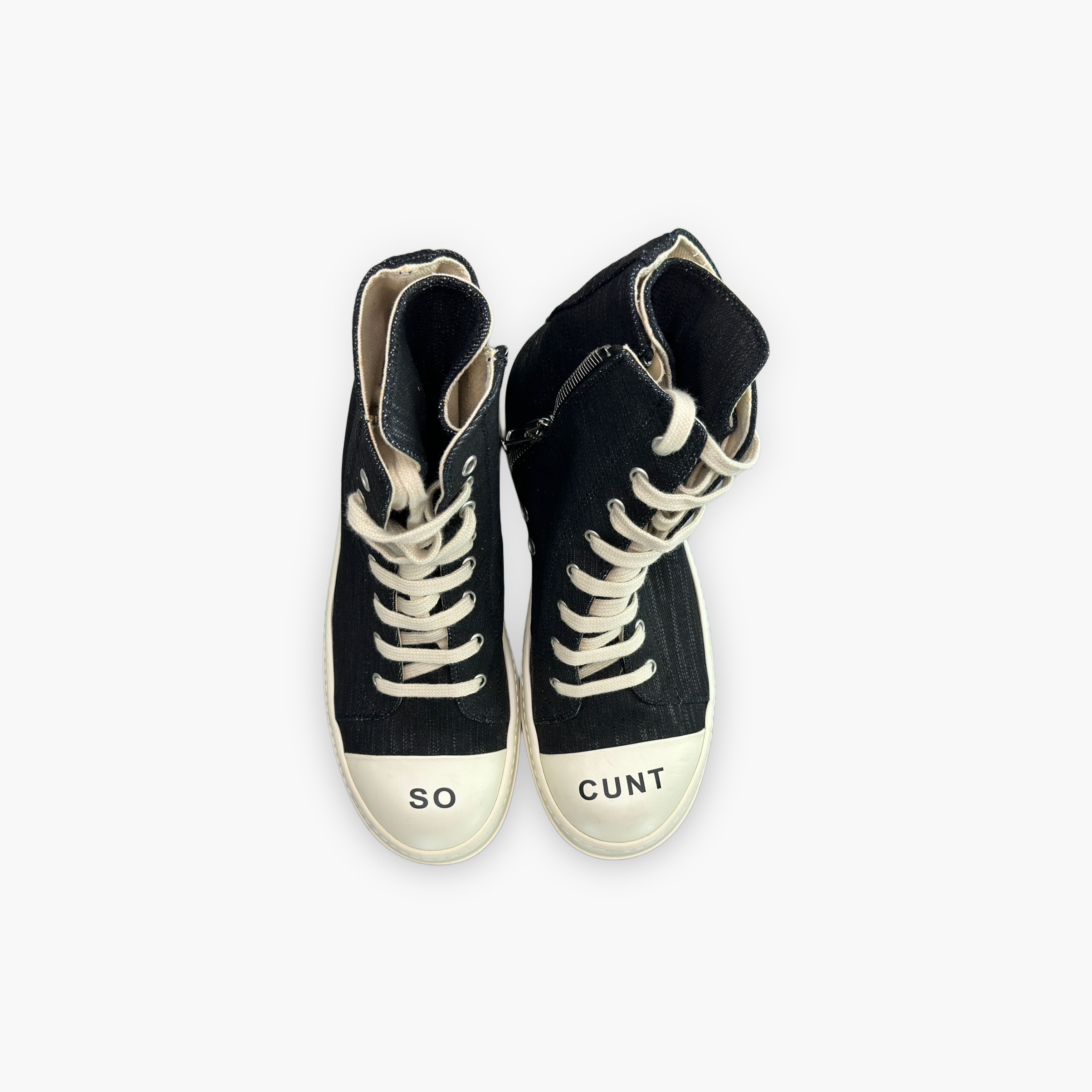 Rick Owens Drkshdw Rick Owens DRKSHDW SO CUNT High Top Sneakers Size 7 Size US 7 / EU 40 - 9 Thumbnail