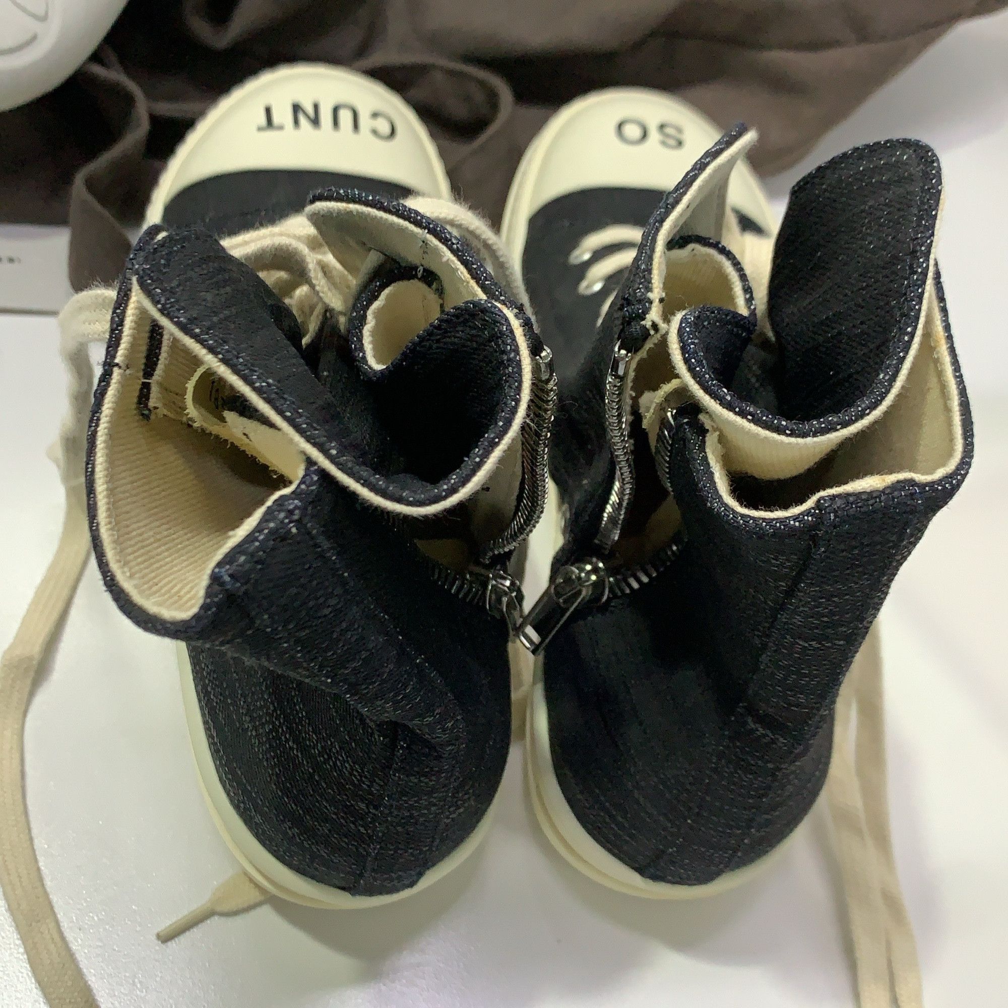 Rick Owens Drkshdw Rick Owens DRKSHDW SO CUNT High Top Sneakers Size 7 Size US 7 / EU 40 - 10 Thumbnail