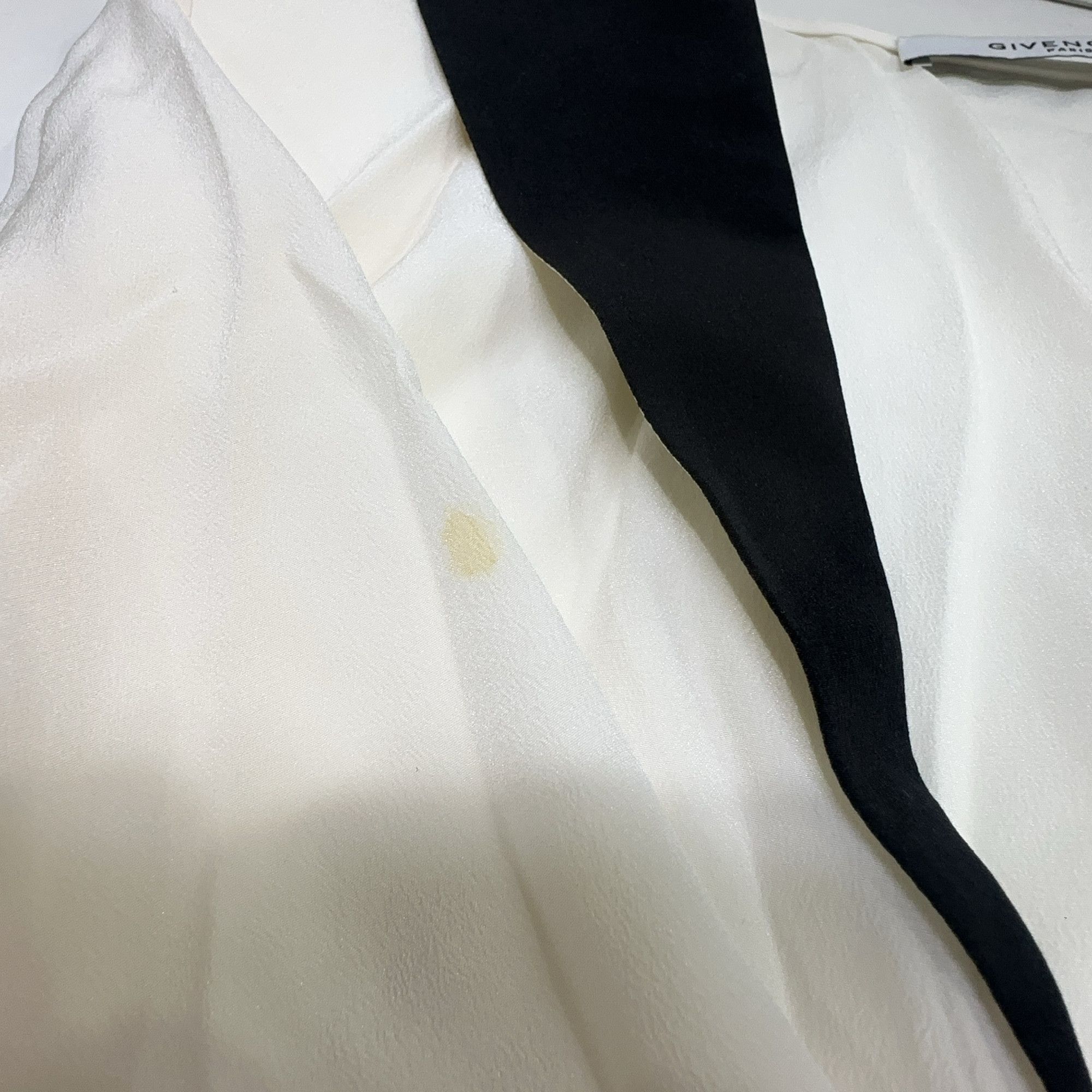 Givenchy Givenchy Contrast Collar Silk Blouse Size 36 Size XS / US 0-2 / IT 36-38 - 6 Thumbnail