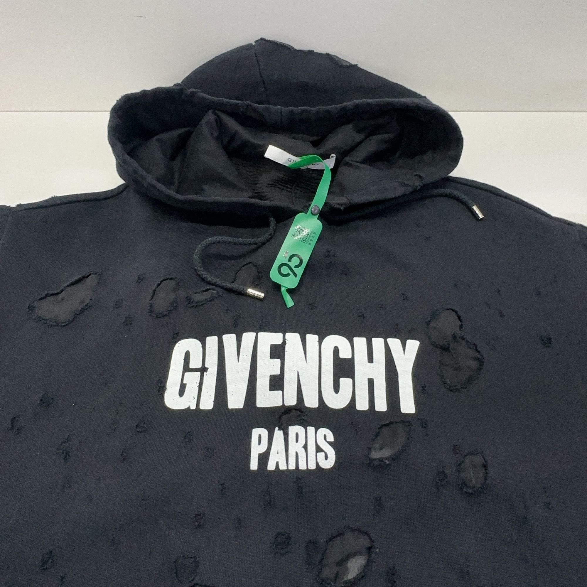 Givenchy Givenchy Distressed Logo Hoodie Size XS Size US XS / EU 42 / 0 - 7 Thumbnail