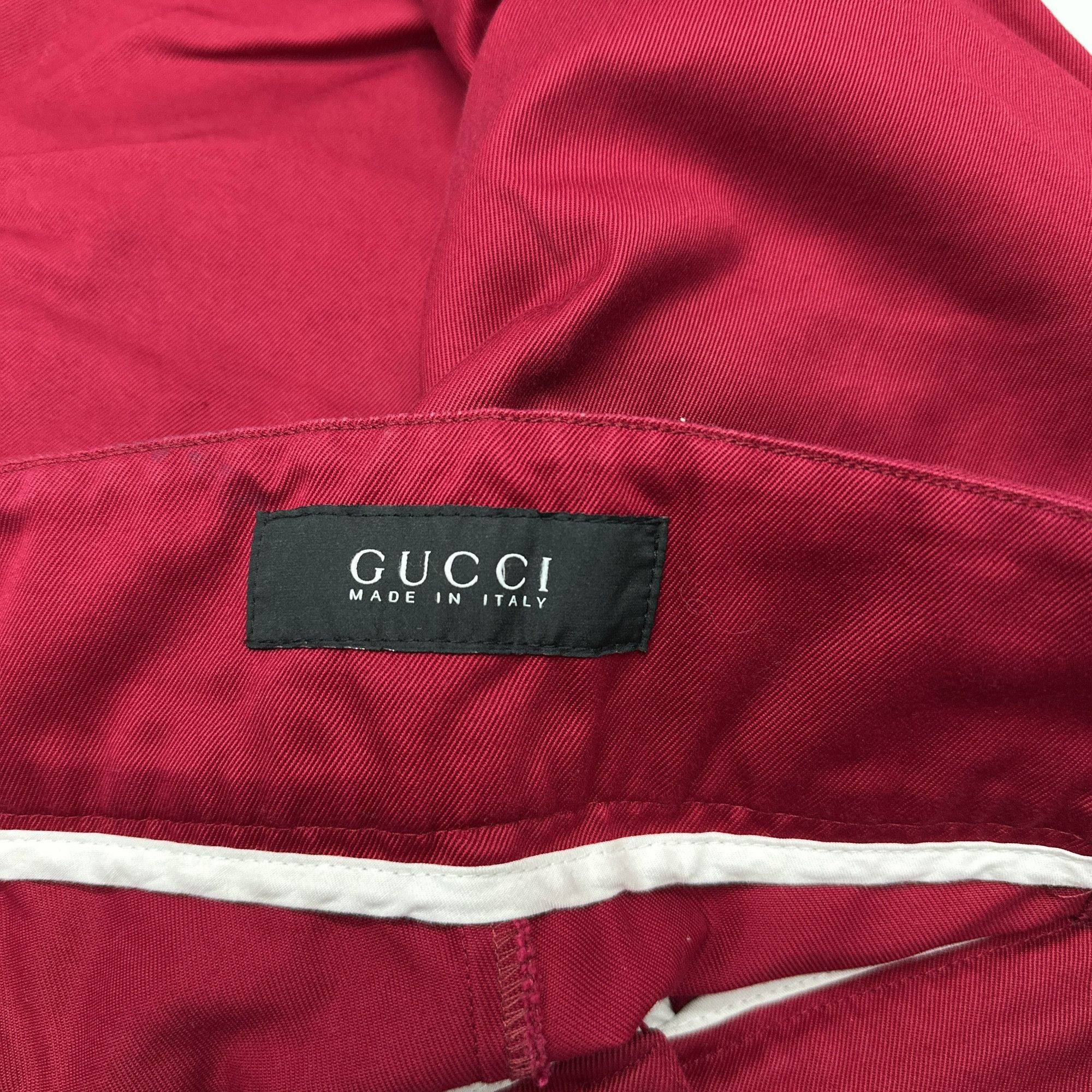 Gucci Gucci Red Adjustable Waist Pants Size 50 Size 36" / US 14 / IT 50 - 3 Thumbnail