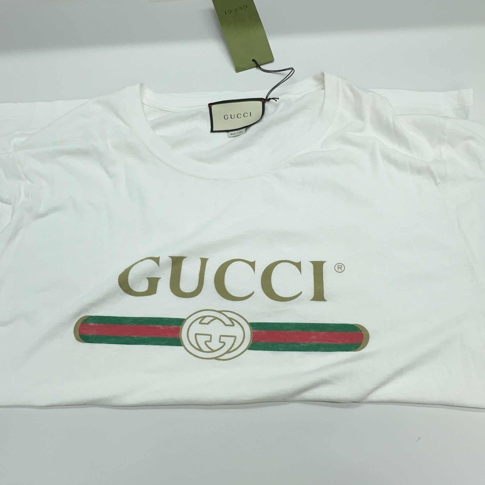 Gucci Gucci Logo Web Stripe T-Shirt Size XXXL Size US XXL / EU 58 / 5 - 8 Thumbnail