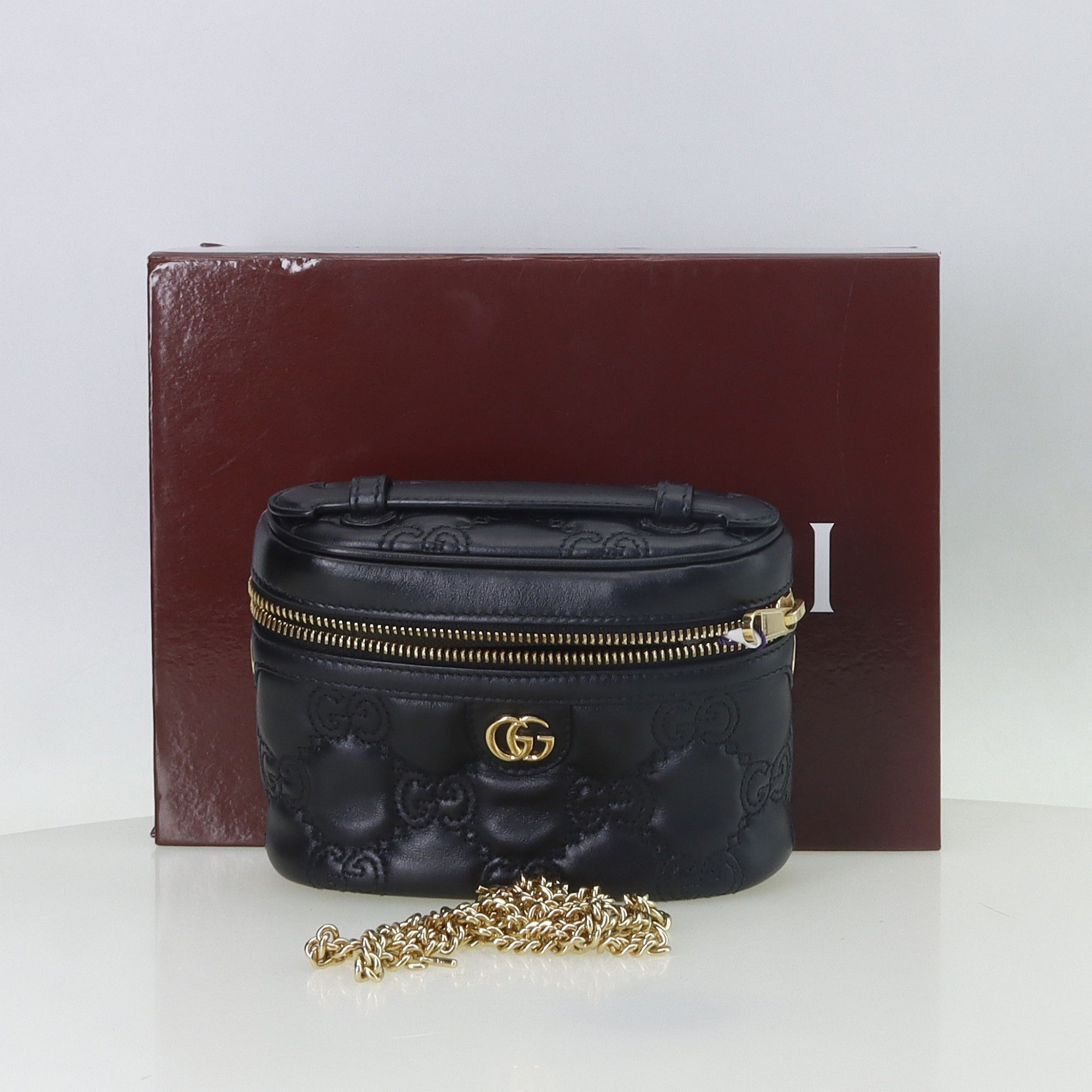 Gucci Gucci GG Matelassé Leather Mini Vanity Case ONE SIZE Size ONE SIZE - 7 Thumbnail