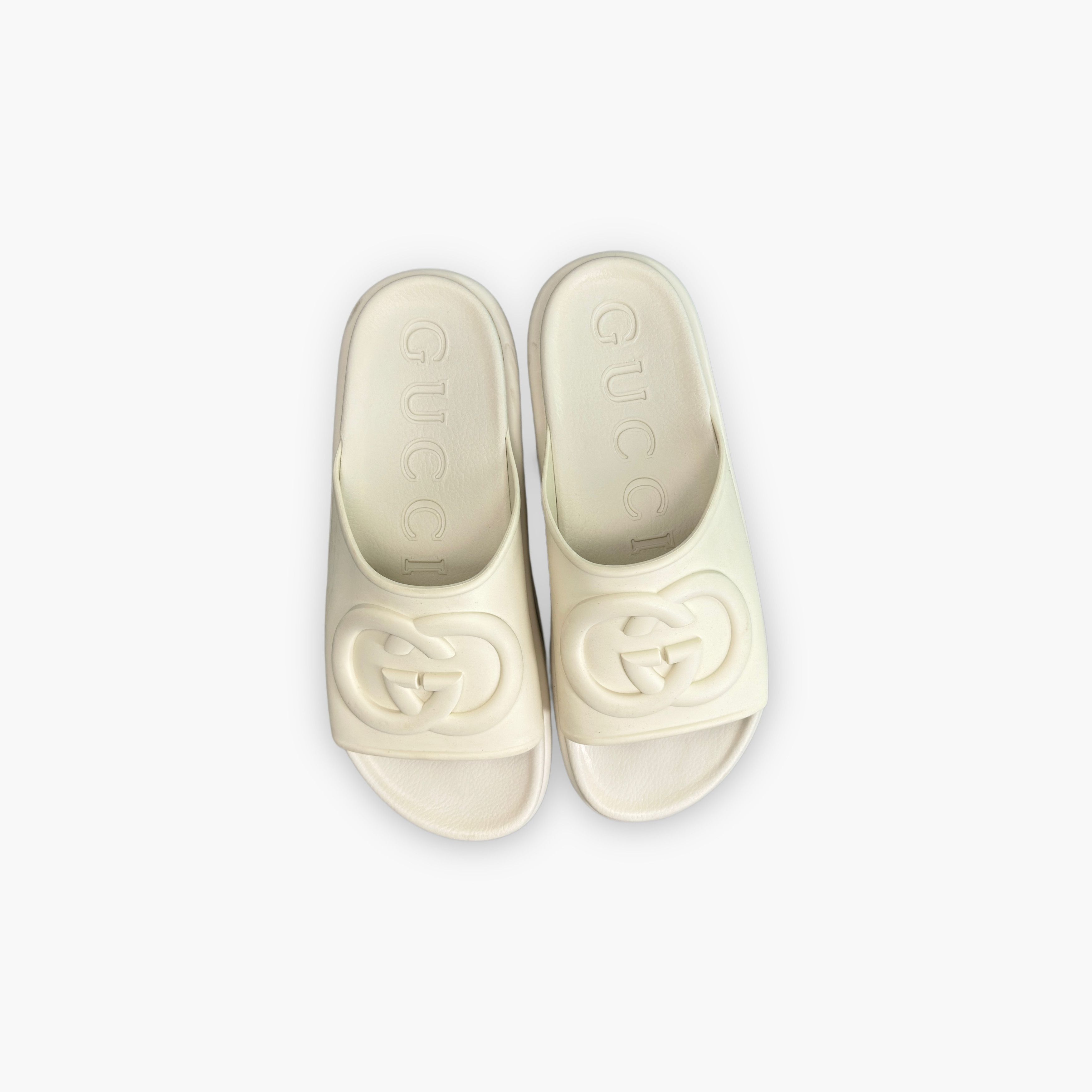 Gucci Gucci Interlocking G Platform Slides Beige Size 41 Size US 11 / IT 41 - 9 Thumbnail