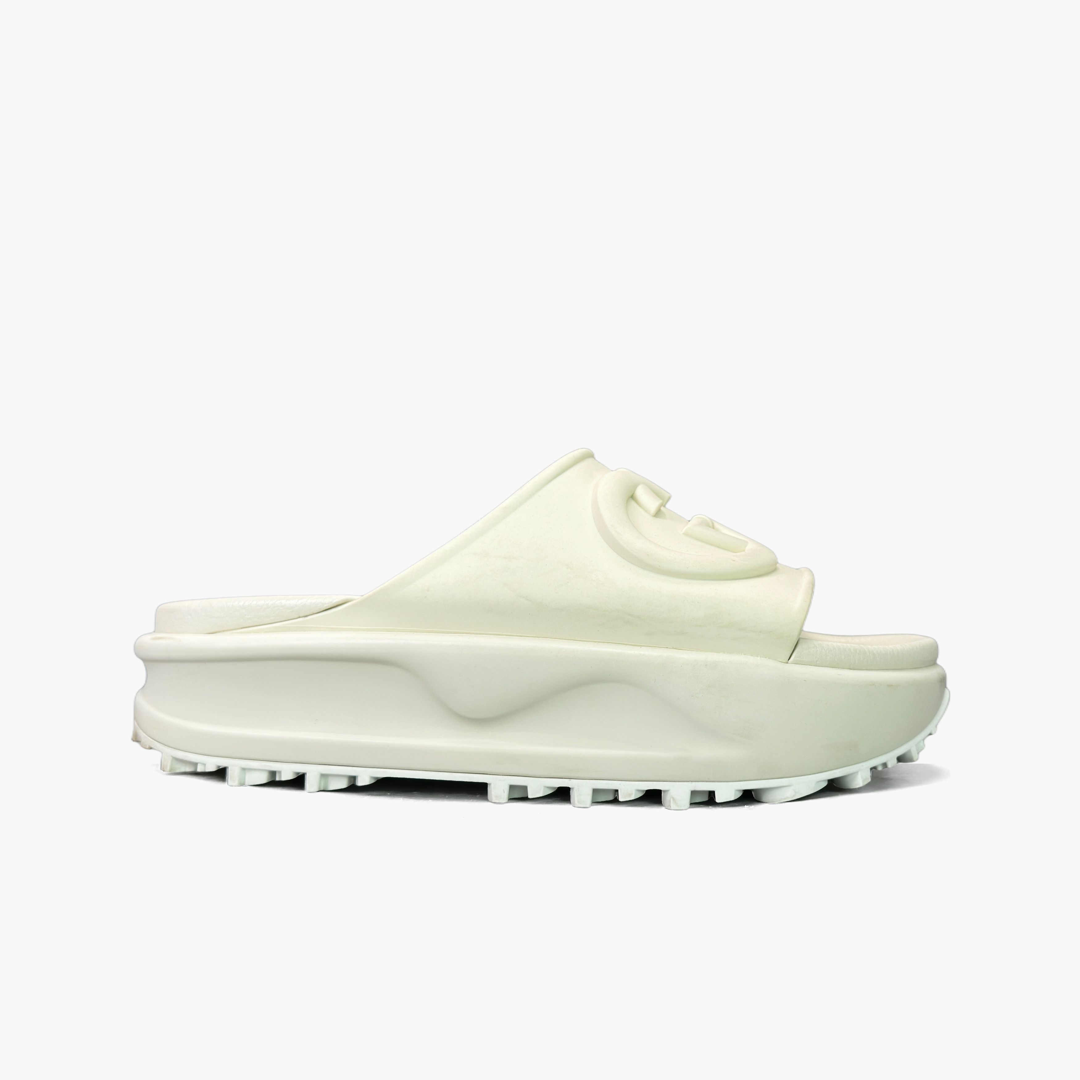 Gucci Gucci Interlocking G Platform Slides Beige Size 41 Size US 11 / IT 41 - 4 Thumbnail