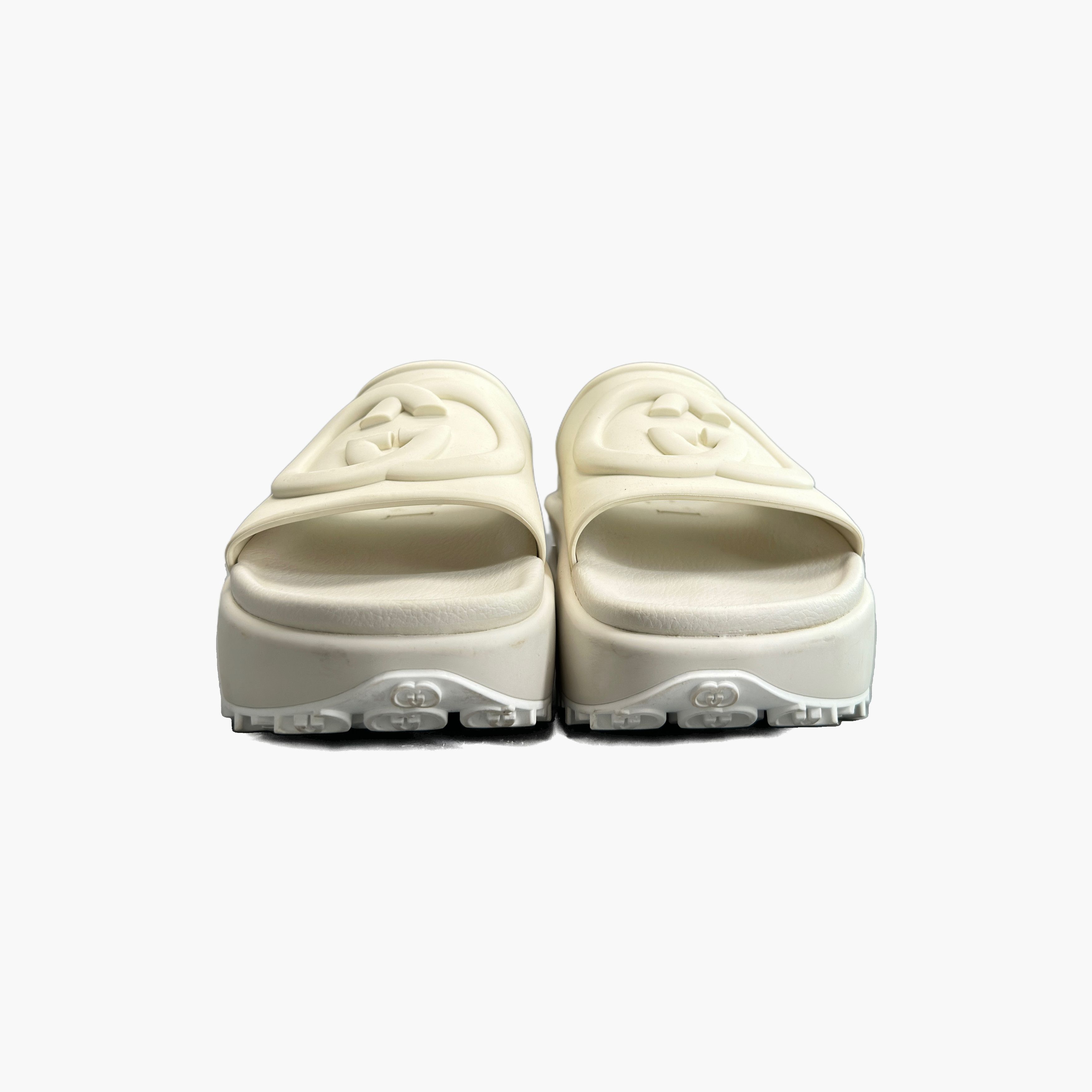 Gucci Gucci Interlocking G Platform Slides Beige Size 41 Size US 11 / IT 41 - 5 Thumbnail