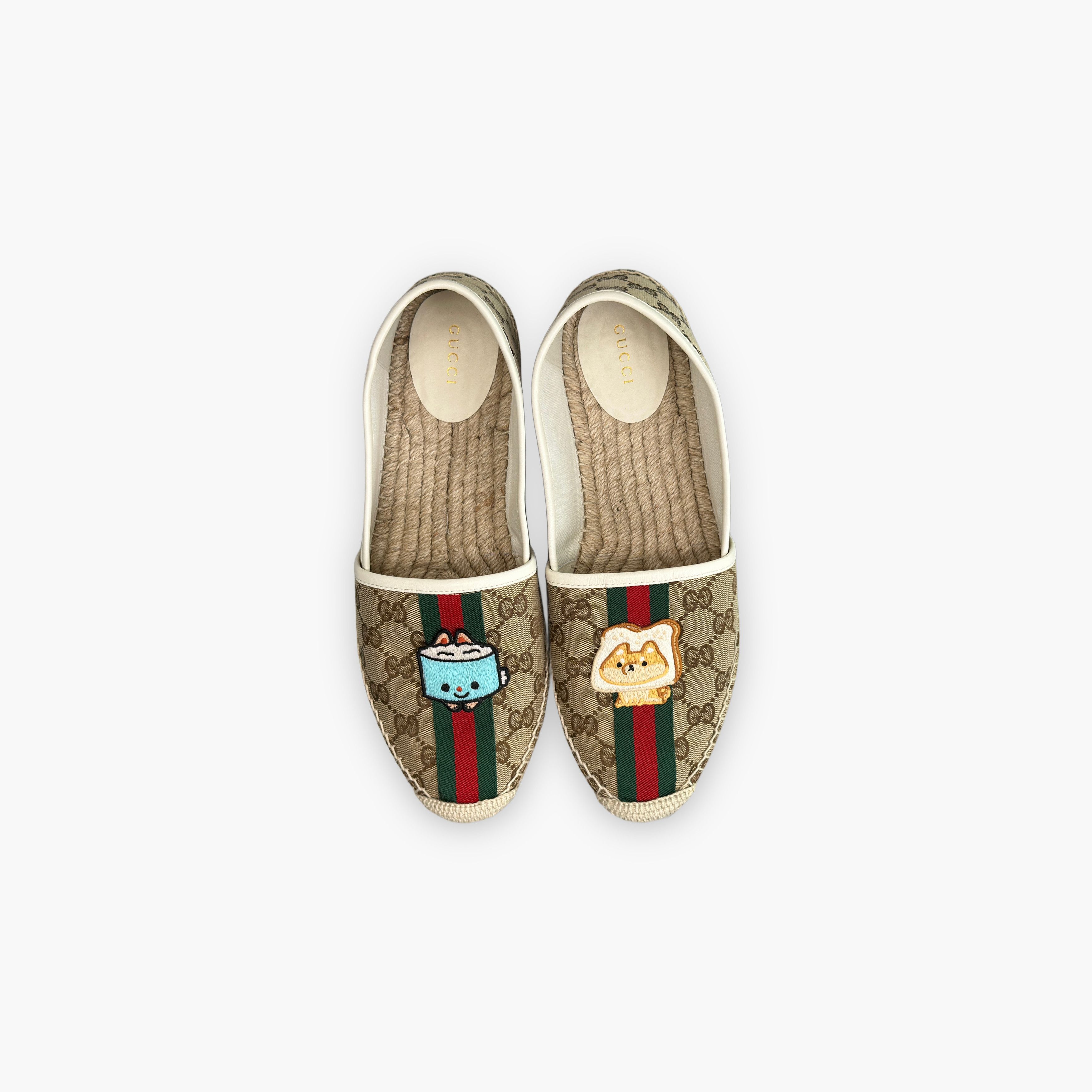 Gucci Gucci GG Supreme Embroidered Espadrilles Size 41 Size US 8 / EU 41 - 9 Thumbnail