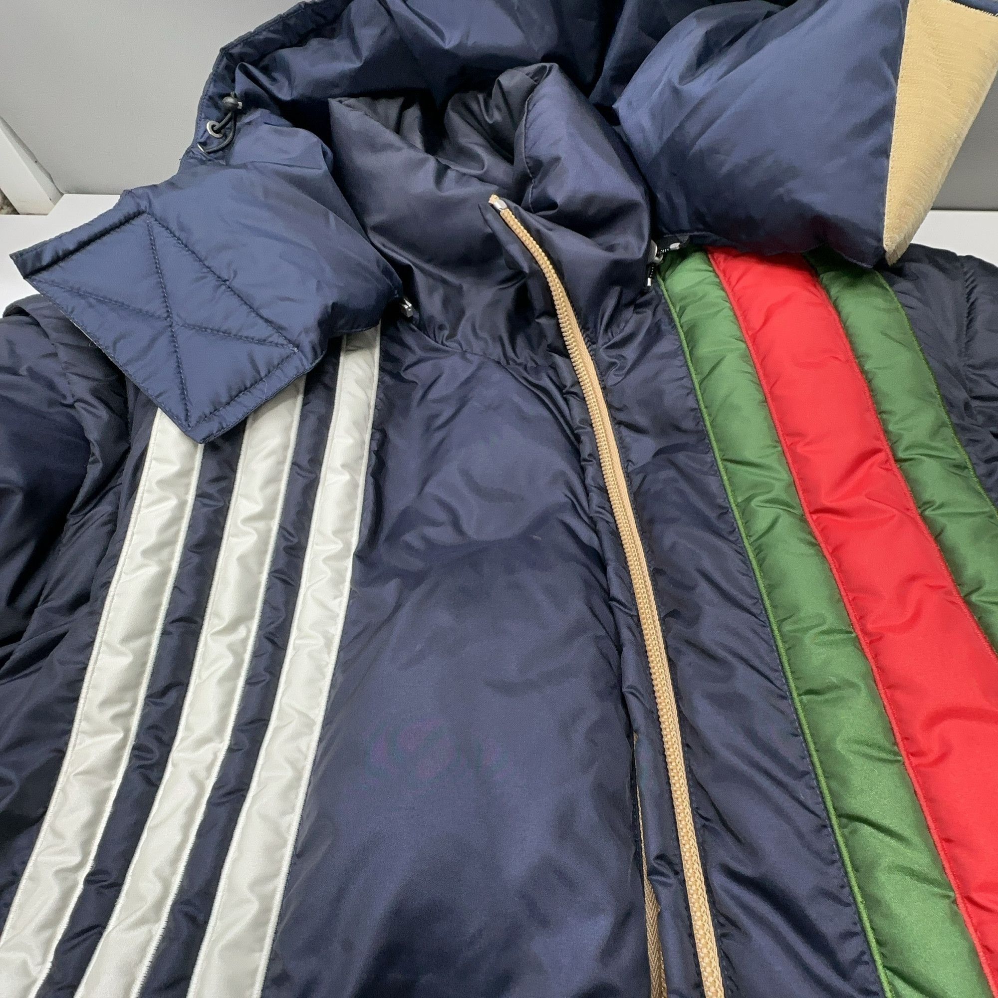 Gucci Gucci x Adidas Striped Down Jacket Size 44 Size US S / EU 44-46 / 1 - 7 Thumbnail