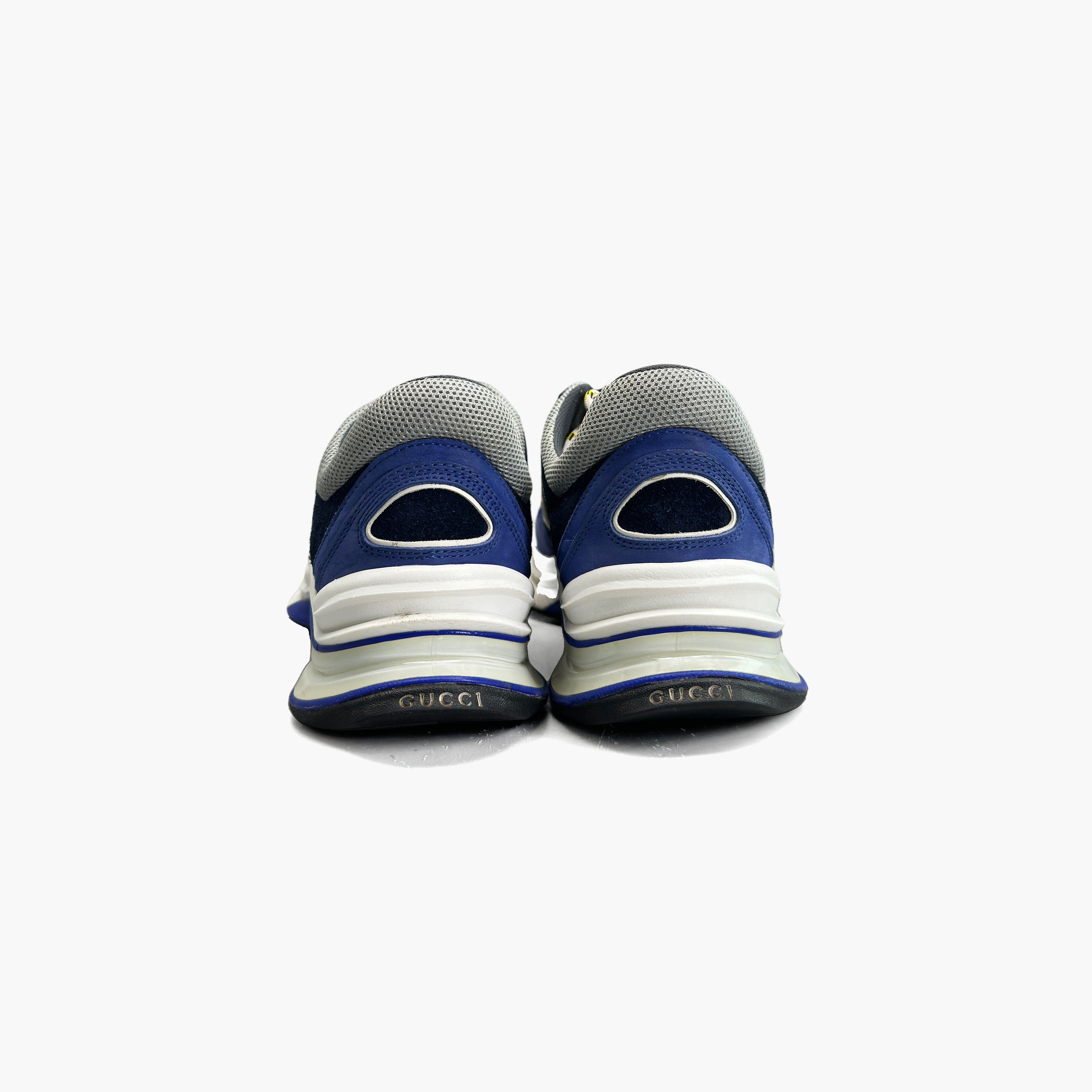 Gucci Gucci Blue Leather Mesh Low-Top Sneakers Size 8.5 Size US 8.5 / EU 41-42 - 6 Thumbnail