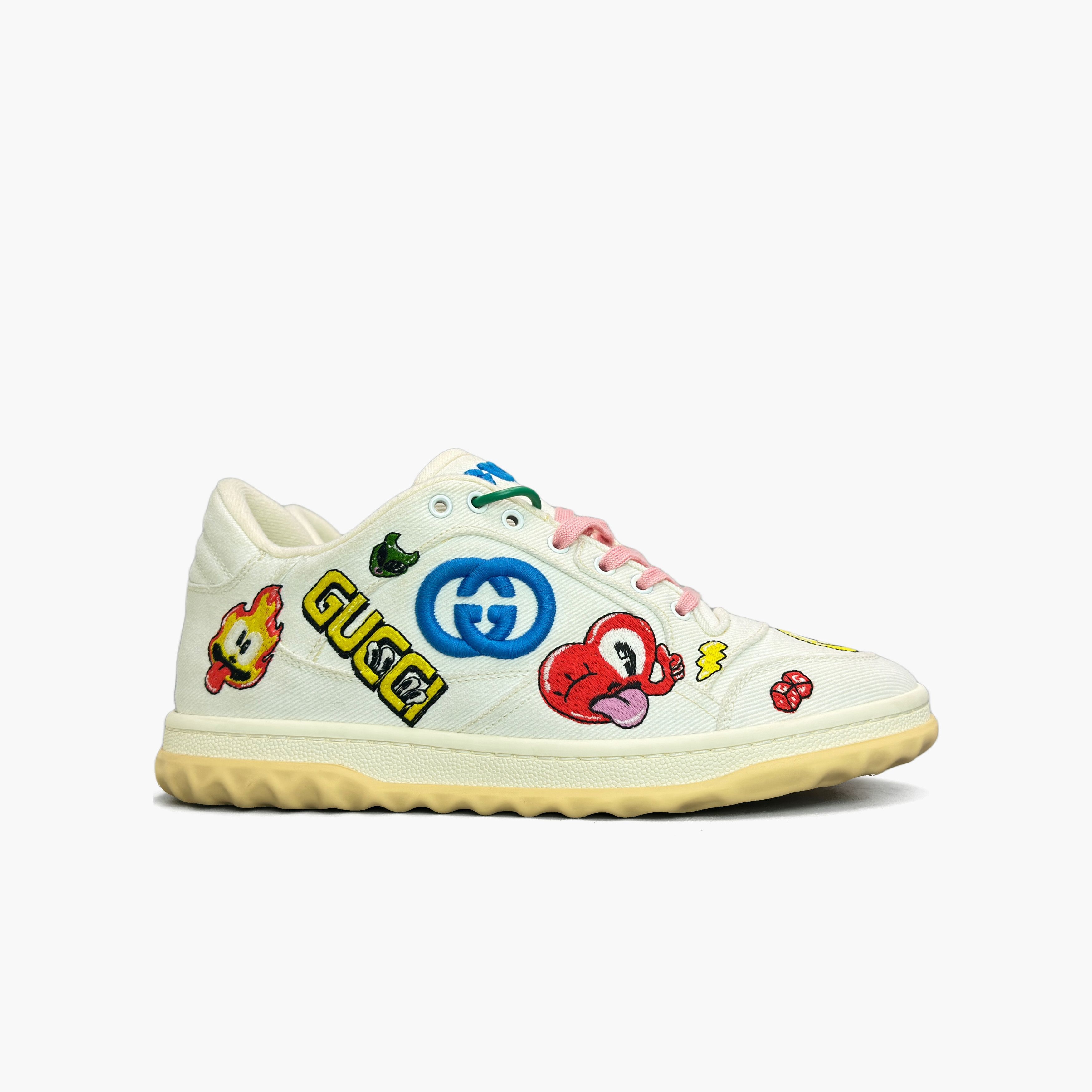 Gucci Gucci MAC80 Embroidered Low-Top Sneakers Size 37 Size US 7 / IT 37 - 4 Thumbnail