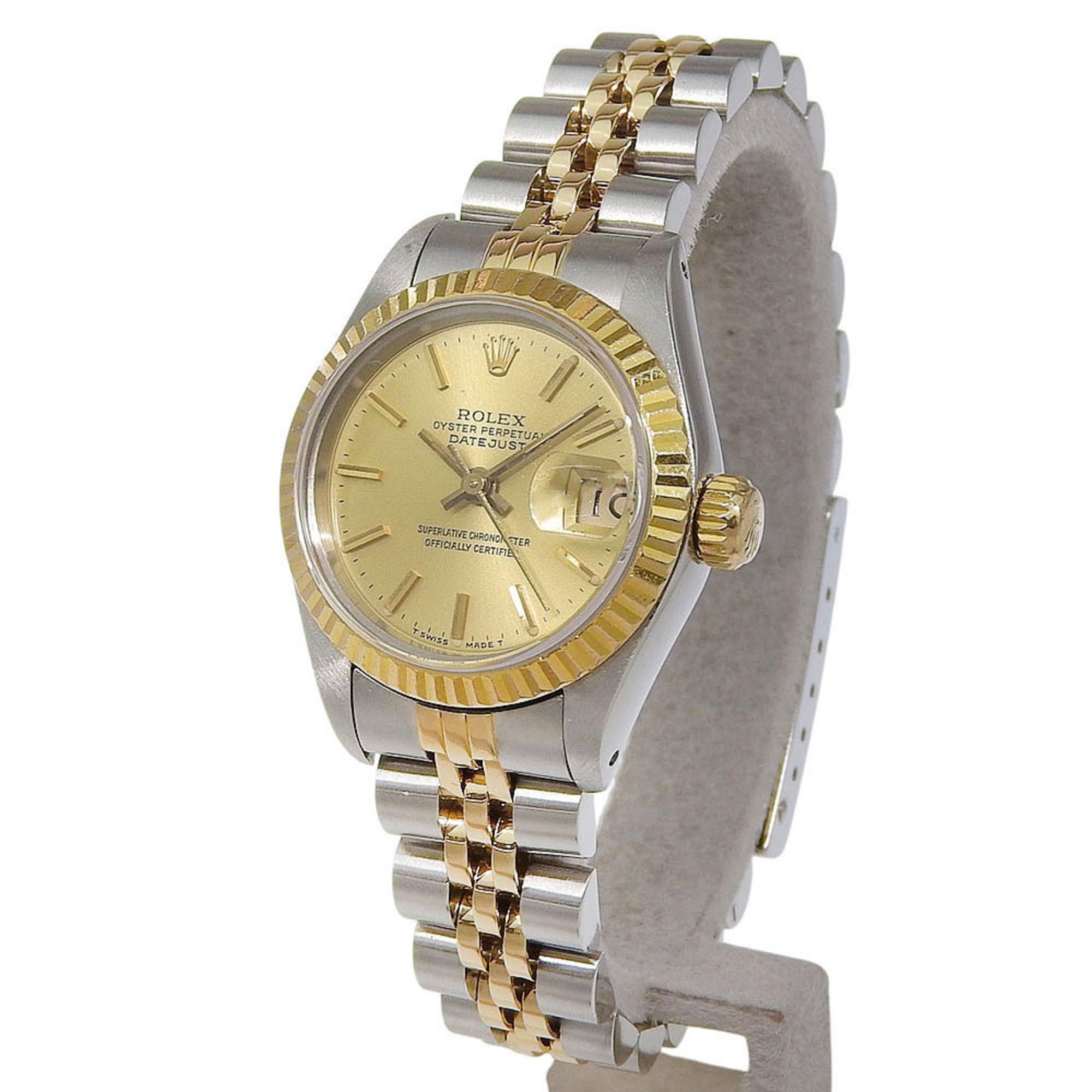 Rolex Rolex Datejust Two-Tone 69173, serial number in the 96s range, champagne gold dial, stainless steel, 18K yellow gold, overhauled December 2025, automatic winding. Size ONE SIZE - 2 Thumbnail