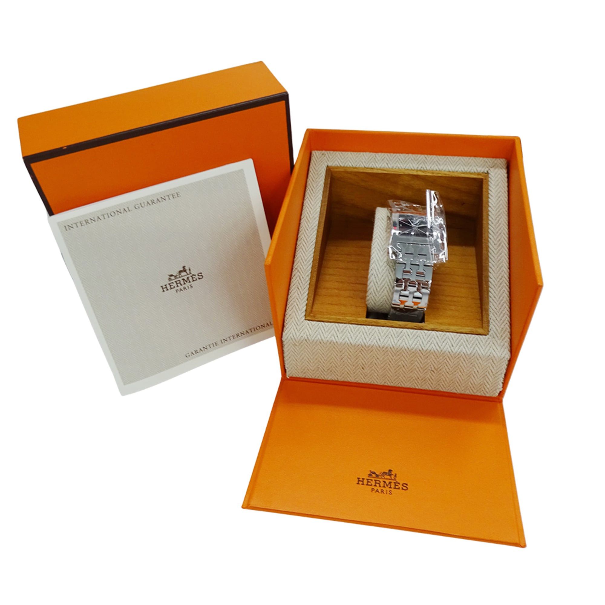 Hermes Hermes Women's Watch Brand H-Watch Quartz QZ Stainless Steel SS HH1.210 Silver Black Size ONE SIZE - 8 Thumbnail