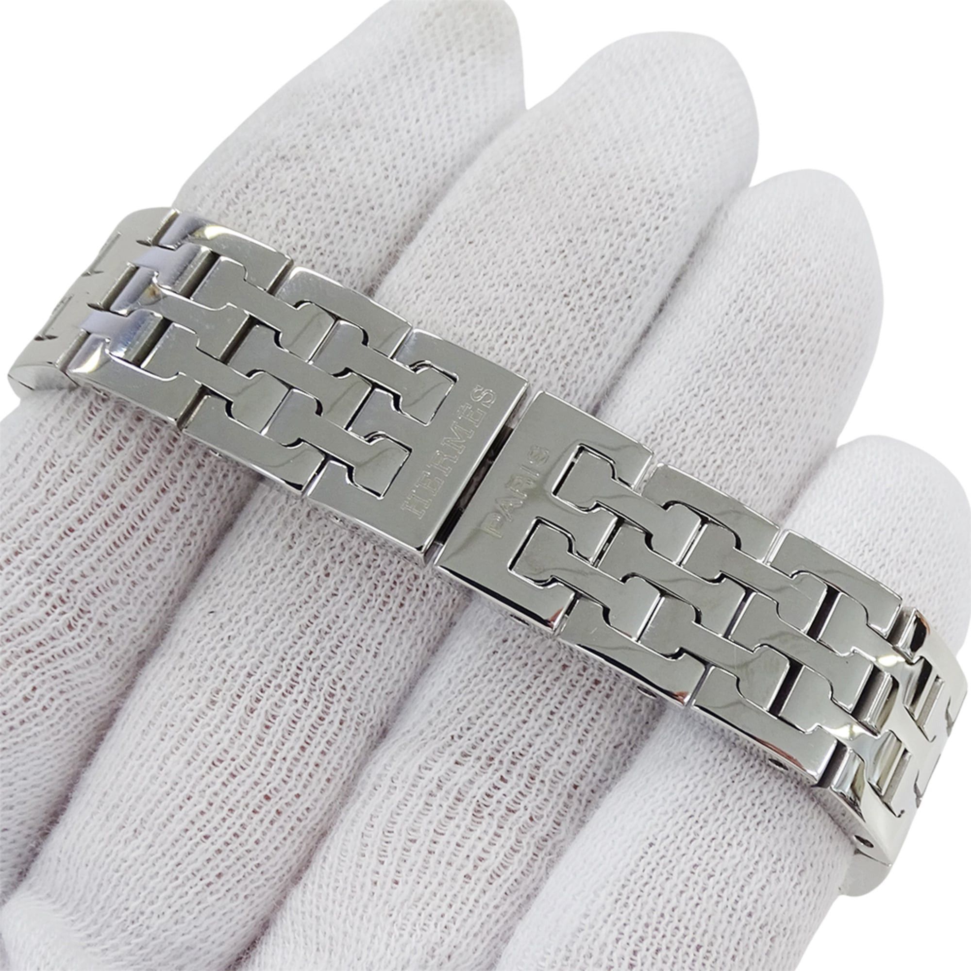 Hermes Hermes Women's Watch Brand H-Watch Quartz QZ Stainless Steel SS HH1.210 Silver Black Size ONE SIZE - 6 Thumbnail