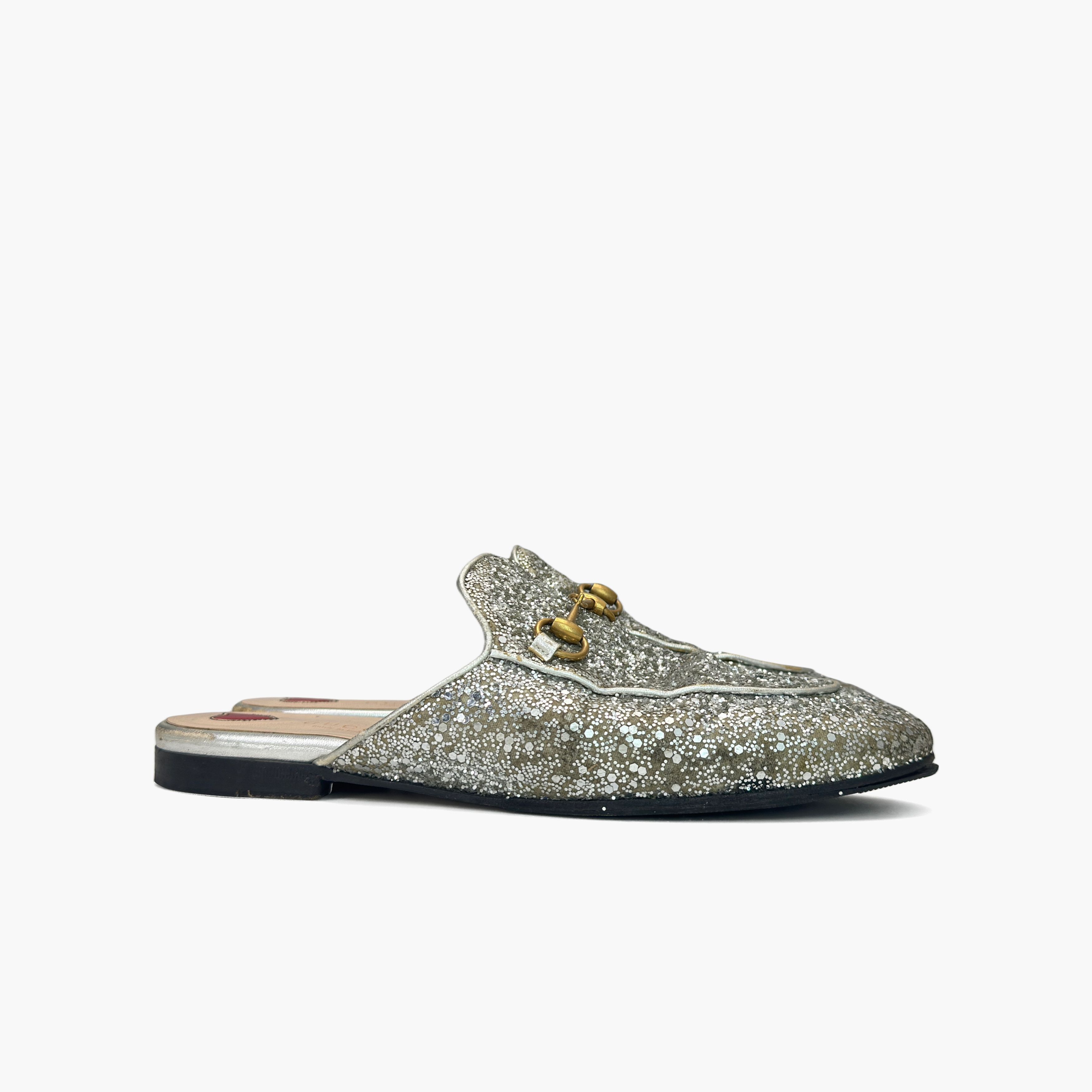 Gucci Gucci Glitter Princetown Horsebit Mules Size 38 Size US 8 / IT 38 - 4 Thumbnail