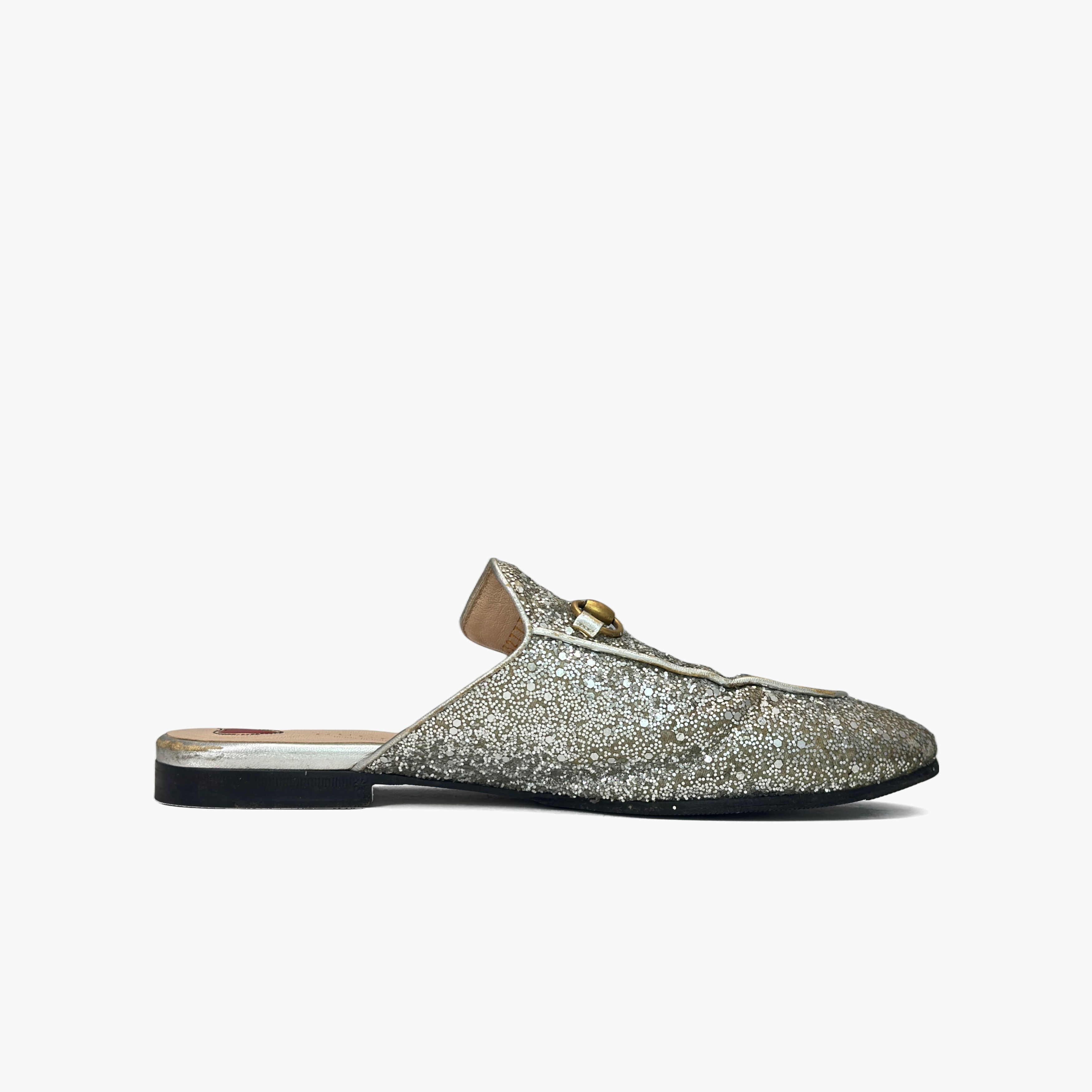 Gucci Gucci Glitter Princetown Horsebit Mules Size 38 Size US 8 / IT 38 - 2 Thumbnail