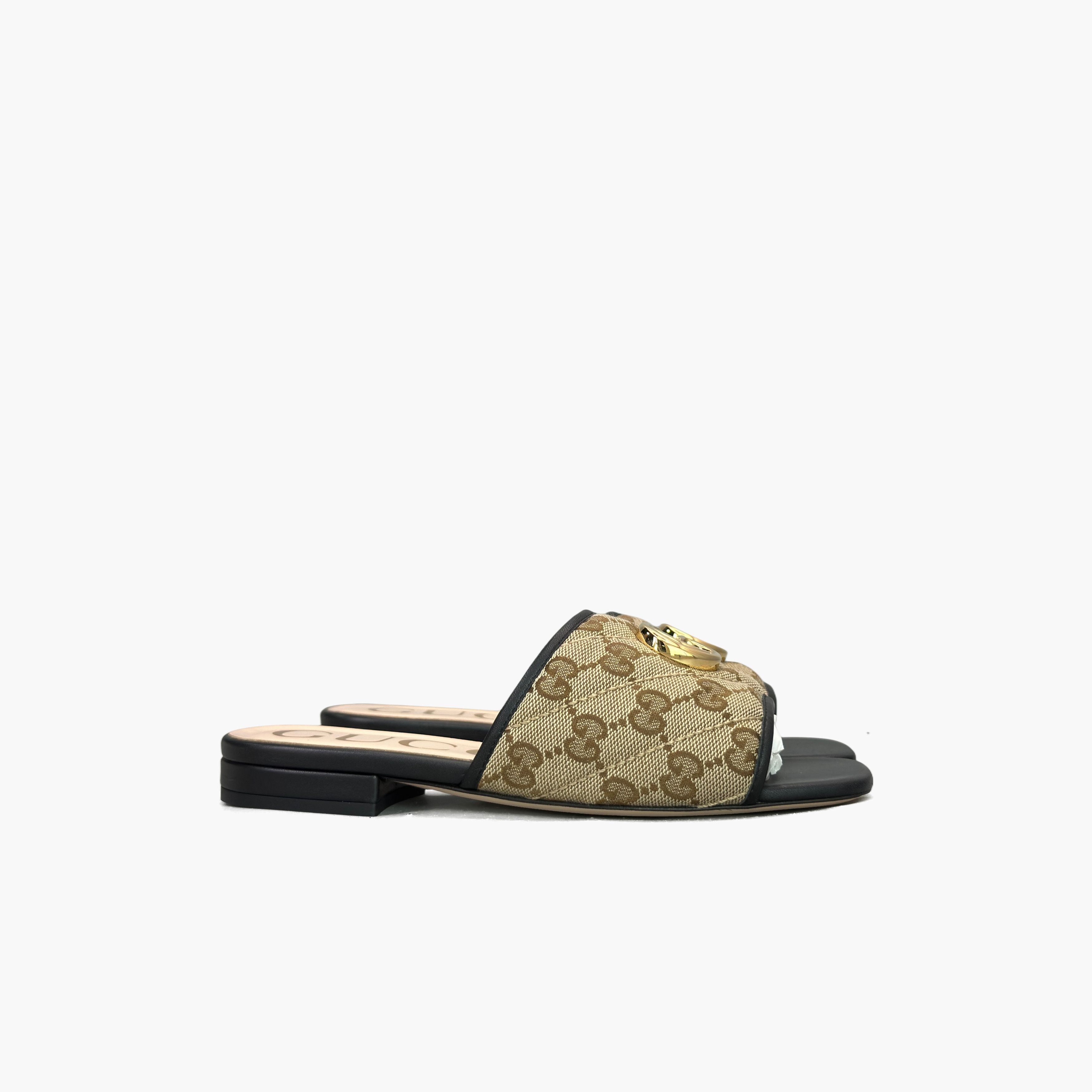 Gucci Gucci GG Canvas Slide Sandals Size 34.5 Size US 4.5 / IT 34.5 - 4 Thumbnail