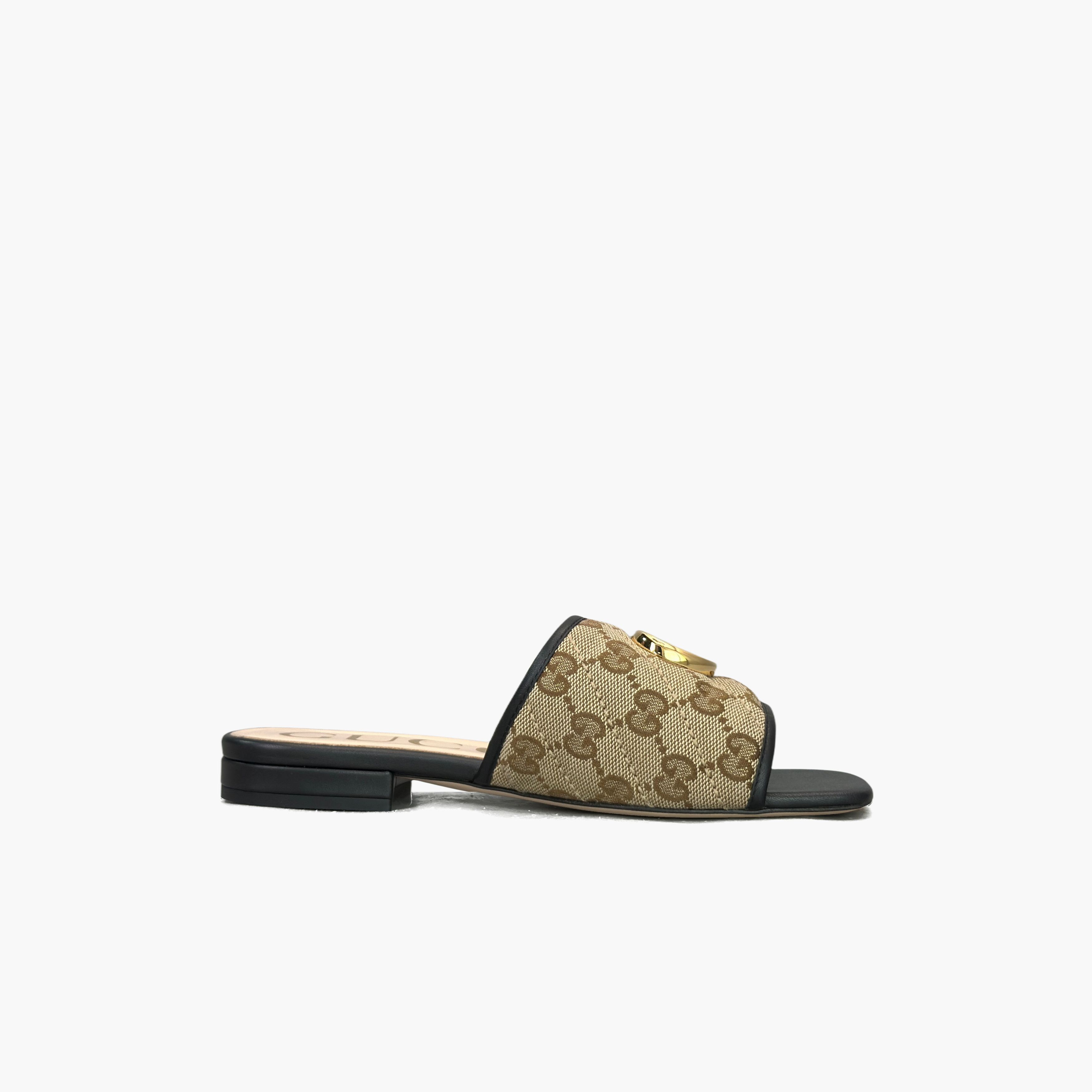 Gucci Gucci GG Canvas Slide Sandals Size 34.5 Size US 4.5 / IT 34.5 - 2 Thumbnail