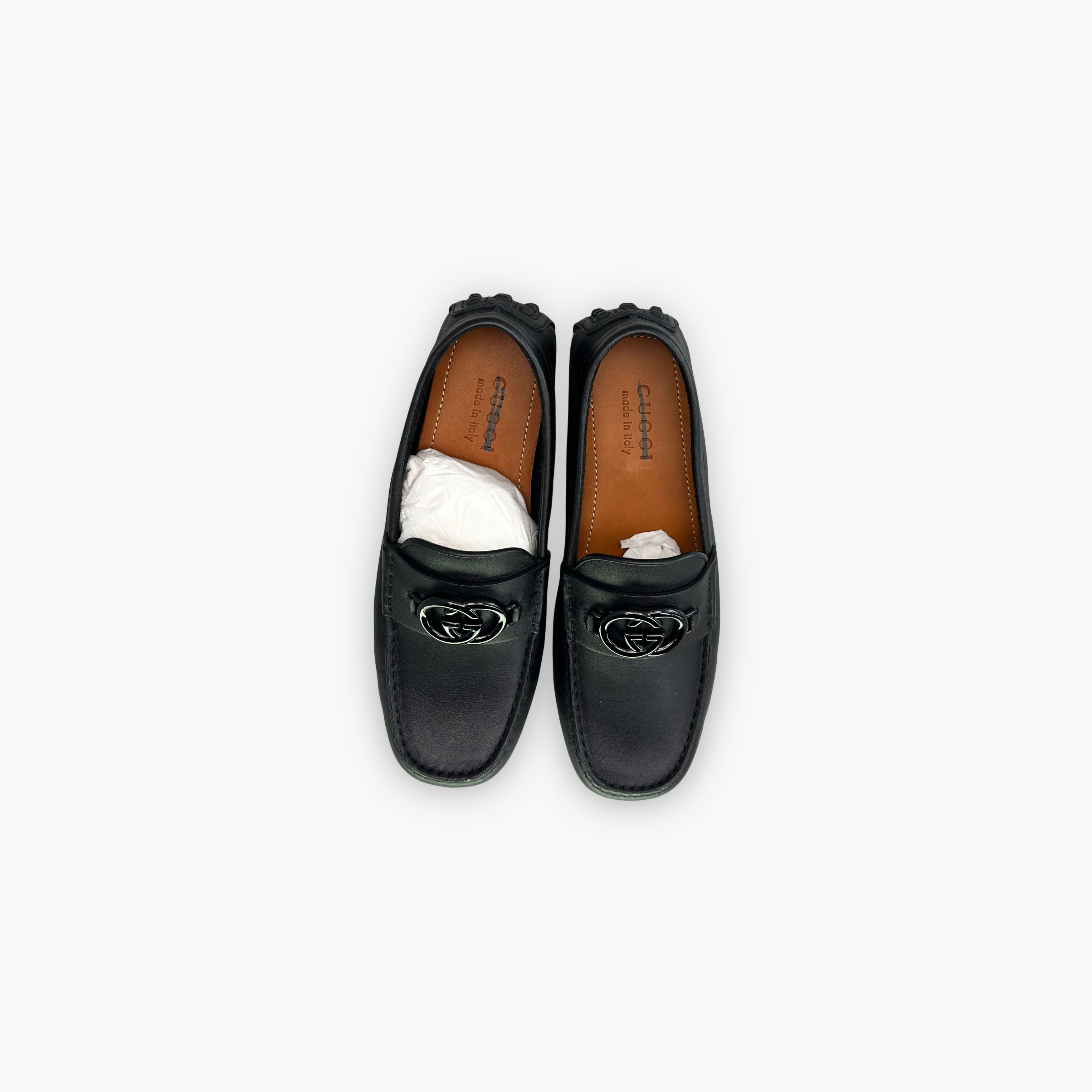 Gucci Gucci Interlocking G Leather Driver Loafers Size 6.5 Size US 6.5 / EU 39-40 - 9 Thumbnail