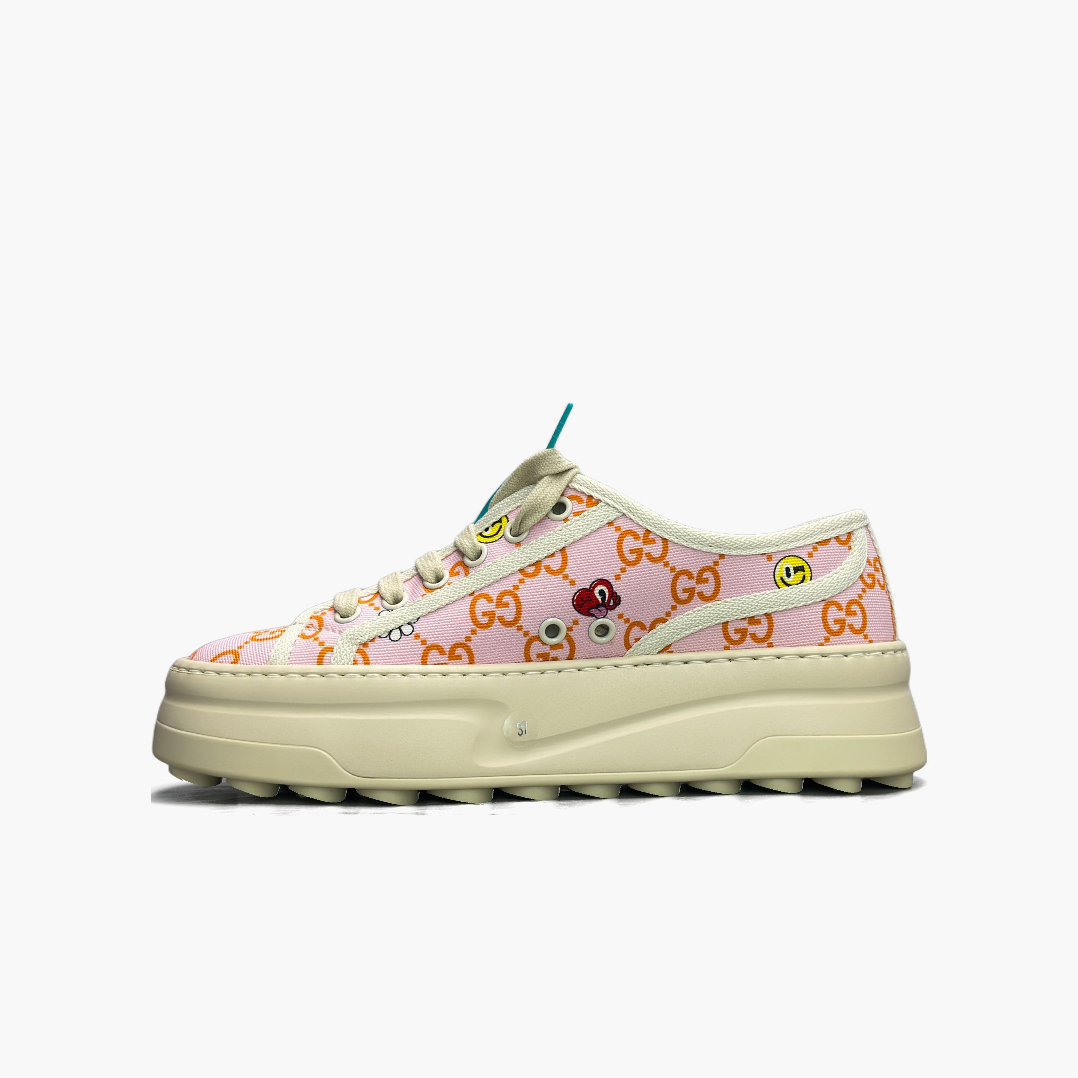 Gucci Gucci Pink GG Monogram Low-Top Sneakers Size 37 Size US 7 / IT 37 - 3 Thumbnail