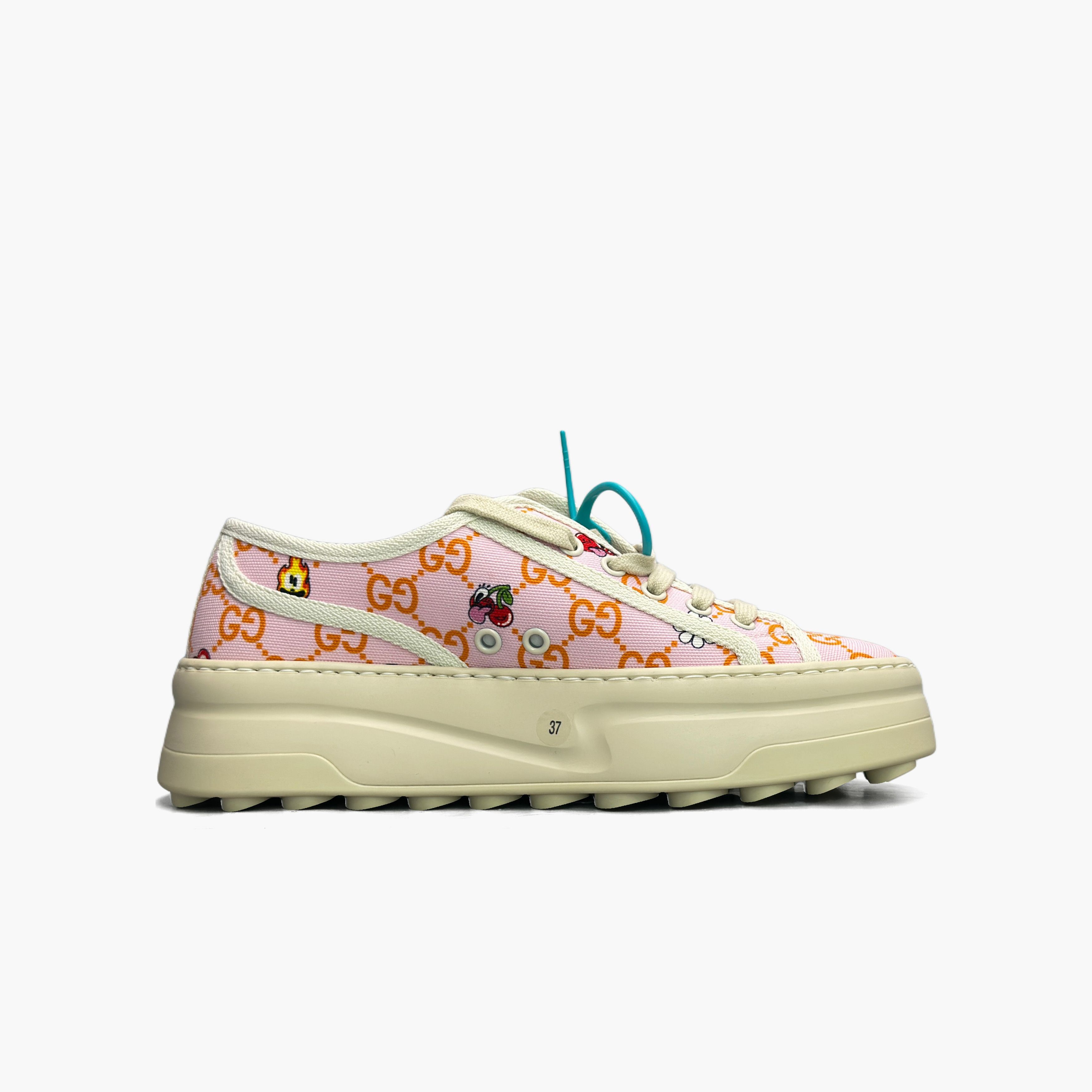 Gucci Gucci Pink GG Monogram Low-Top Sneakers Size 37 Size US 7 / IT 37 - 2 Thumbnail