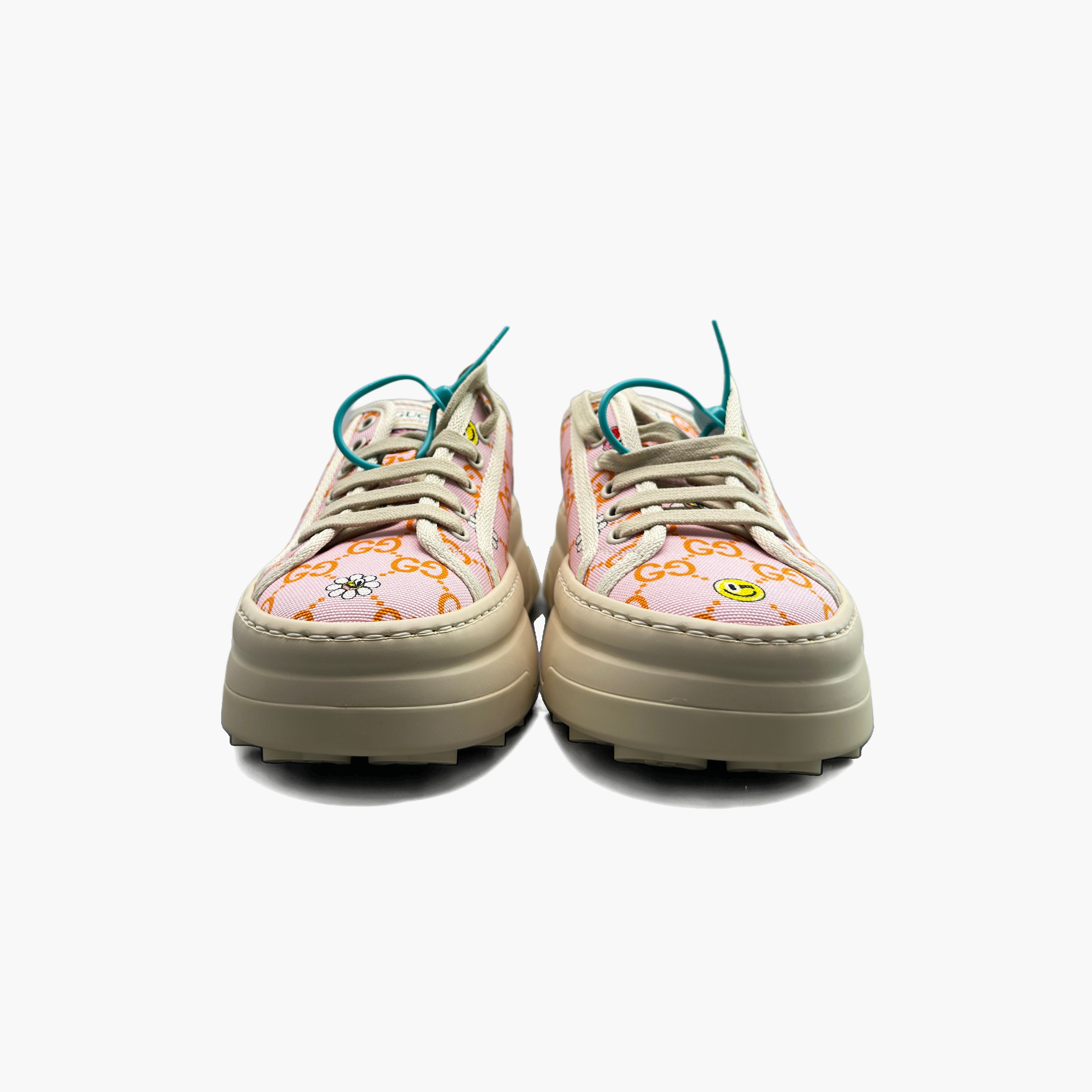 Gucci Gucci Pink GG Monogram Low-Top Sneakers Size 37 Size US 7 / IT 37 - 5 Thumbnail