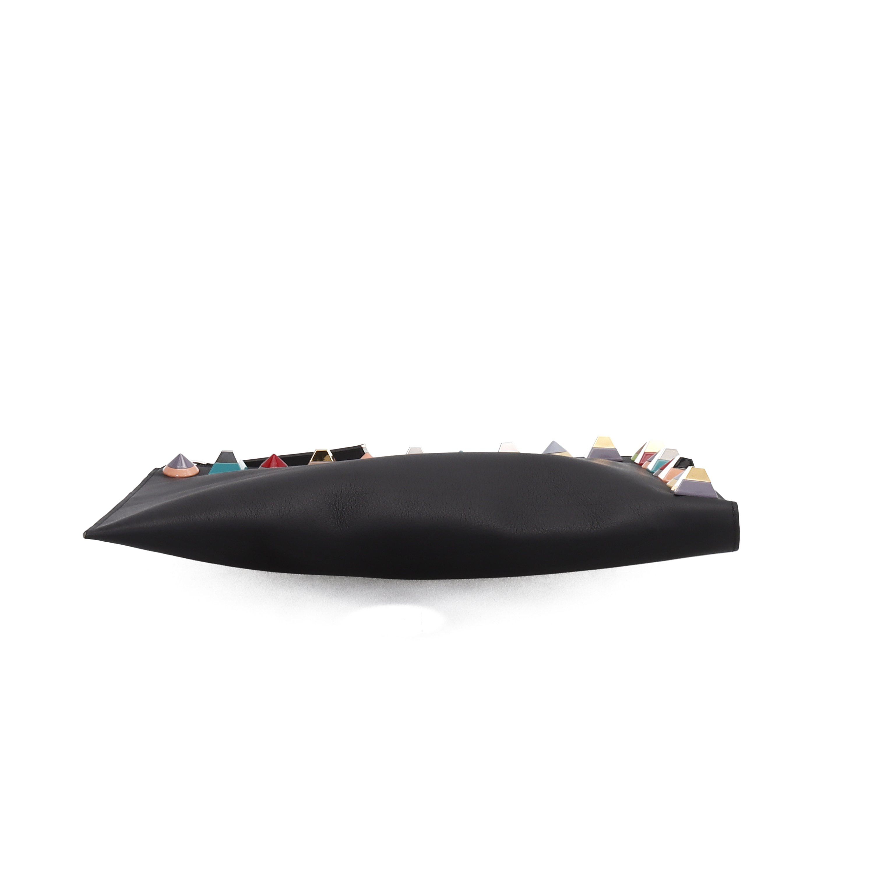 Fendi Fendi Multicolor Studded Leather Clutch Size ONE SIZE - 4 Thumbnail