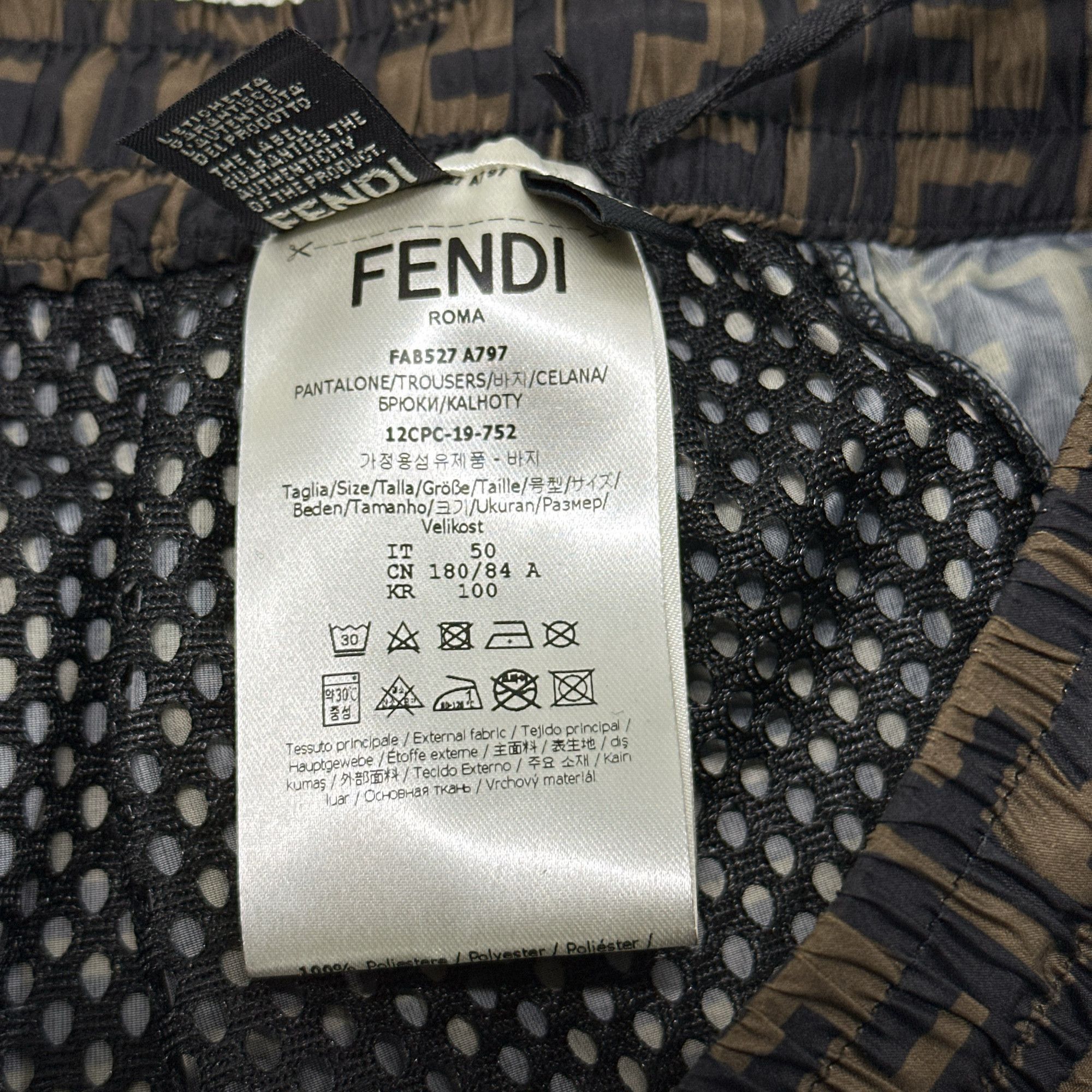 Fendi Fendi FF Logo Nylon Pants Size 50 Size US 34 / EU 50 - 4 Thumbnail