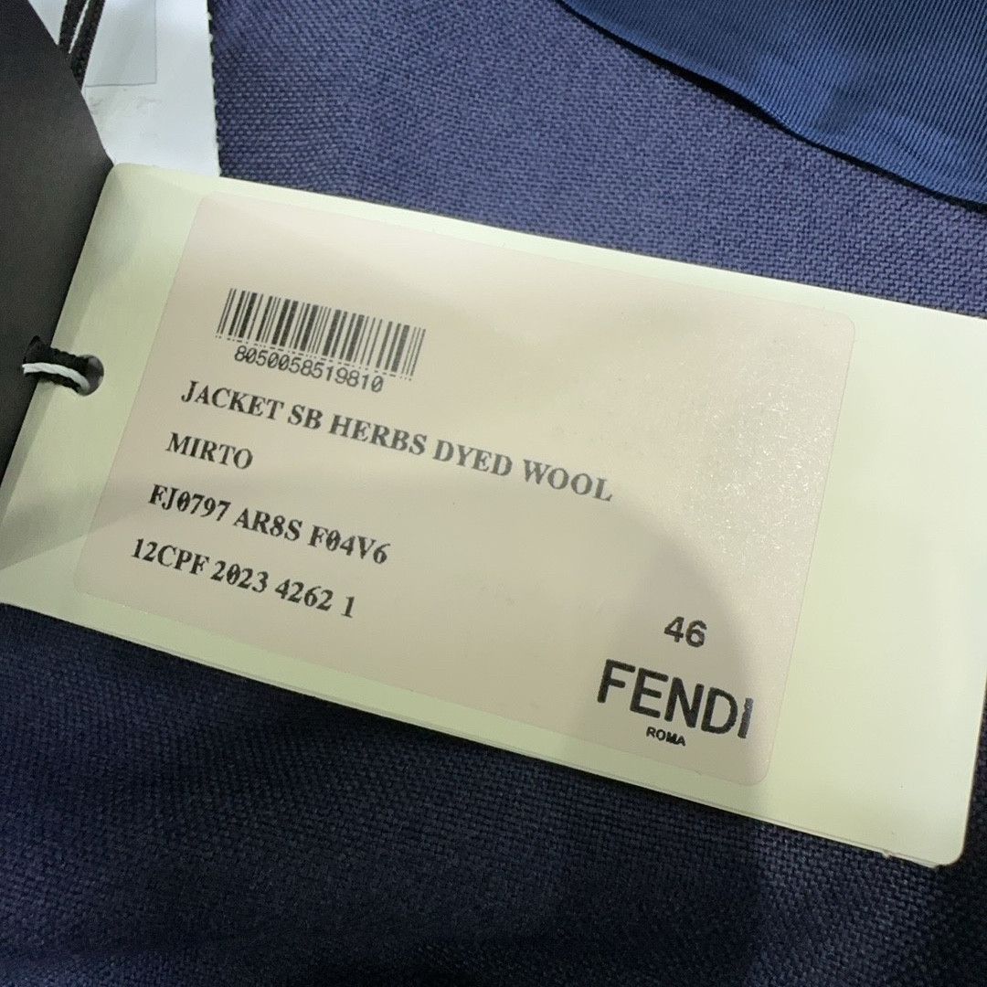 Fendi Fendi Wool Light Jacket Navy 46 Size US S / EU 44-46 / 1 - 3 Thumbnail