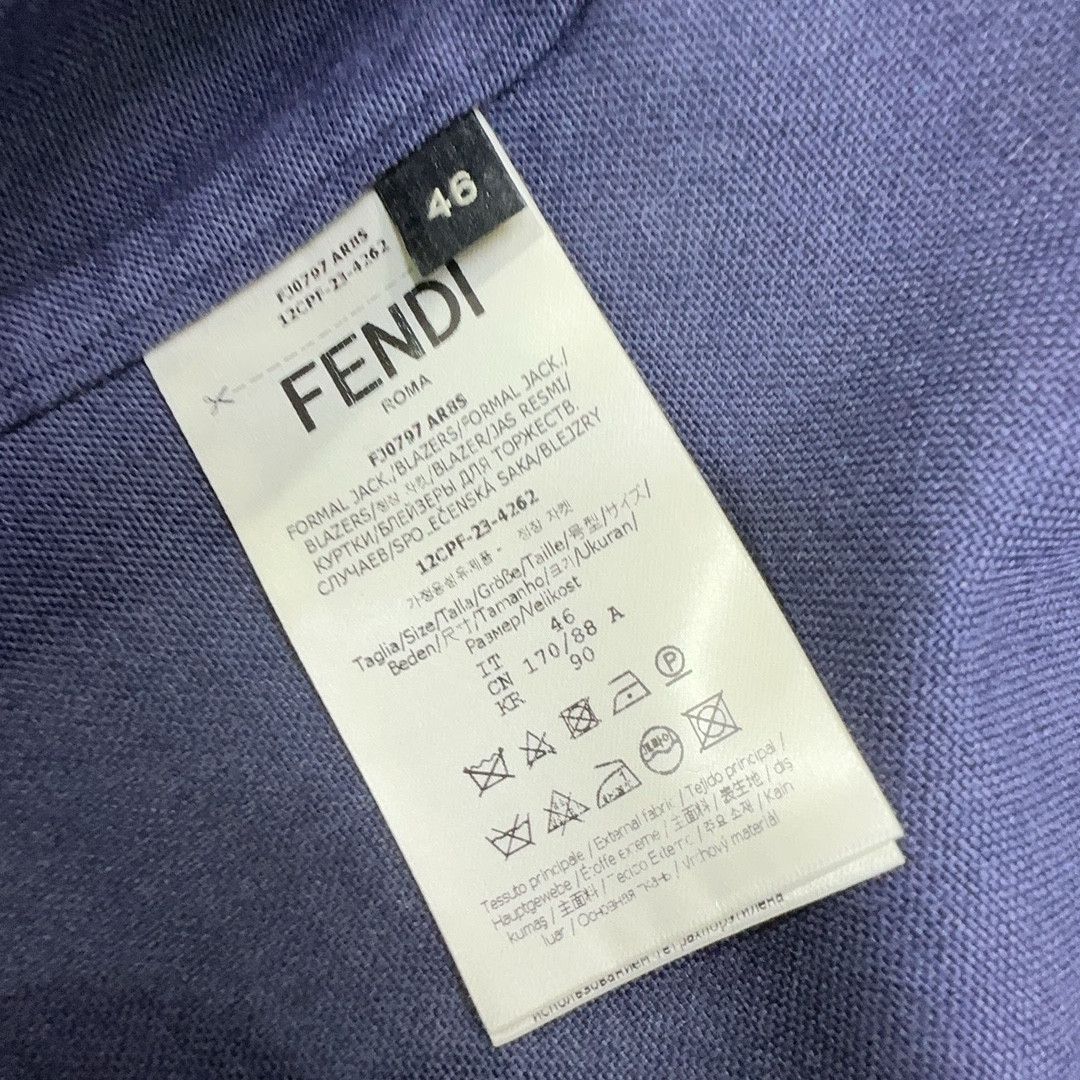 Fendi Fendi Wool Light Jacket Navy 46 Size US S / EU 44-46 / 1 - 4 Thumbnail