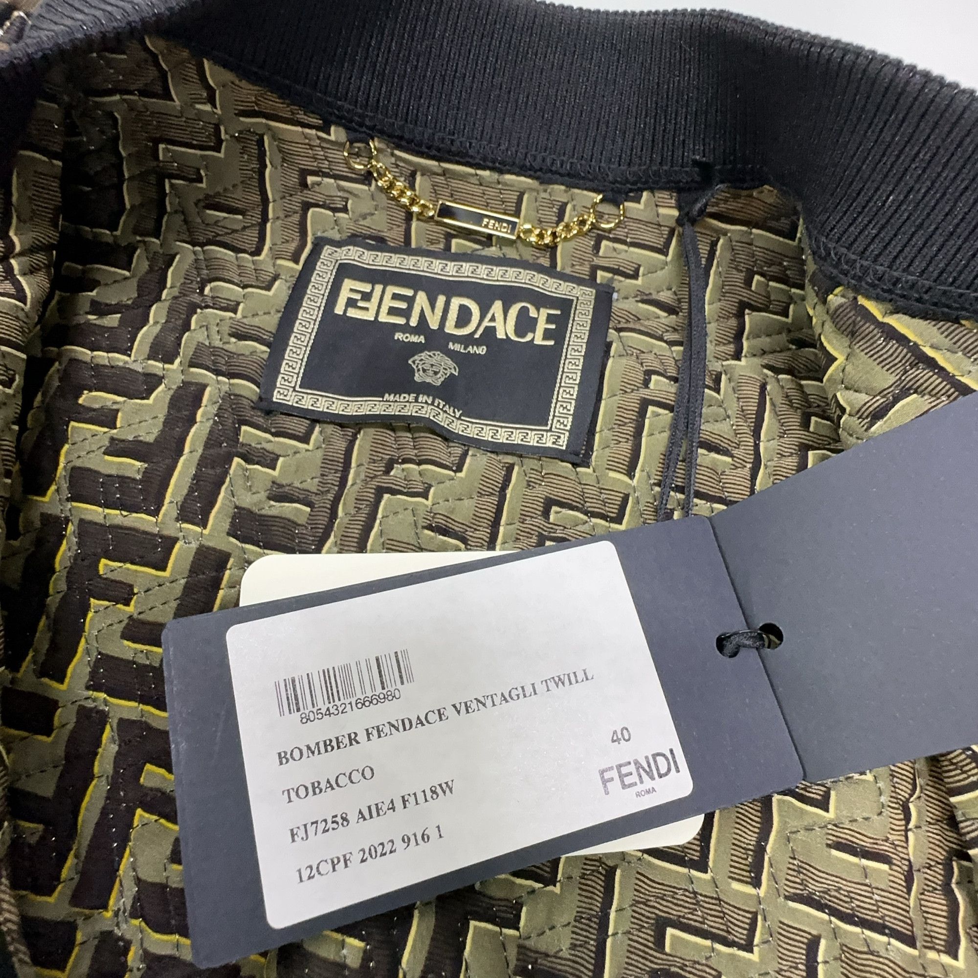 Fendi × Versace Fendi x Versace Silk Print Bomber Jacket Size 40 Size S / US 4 / IT 40 - 3 Thumbnail