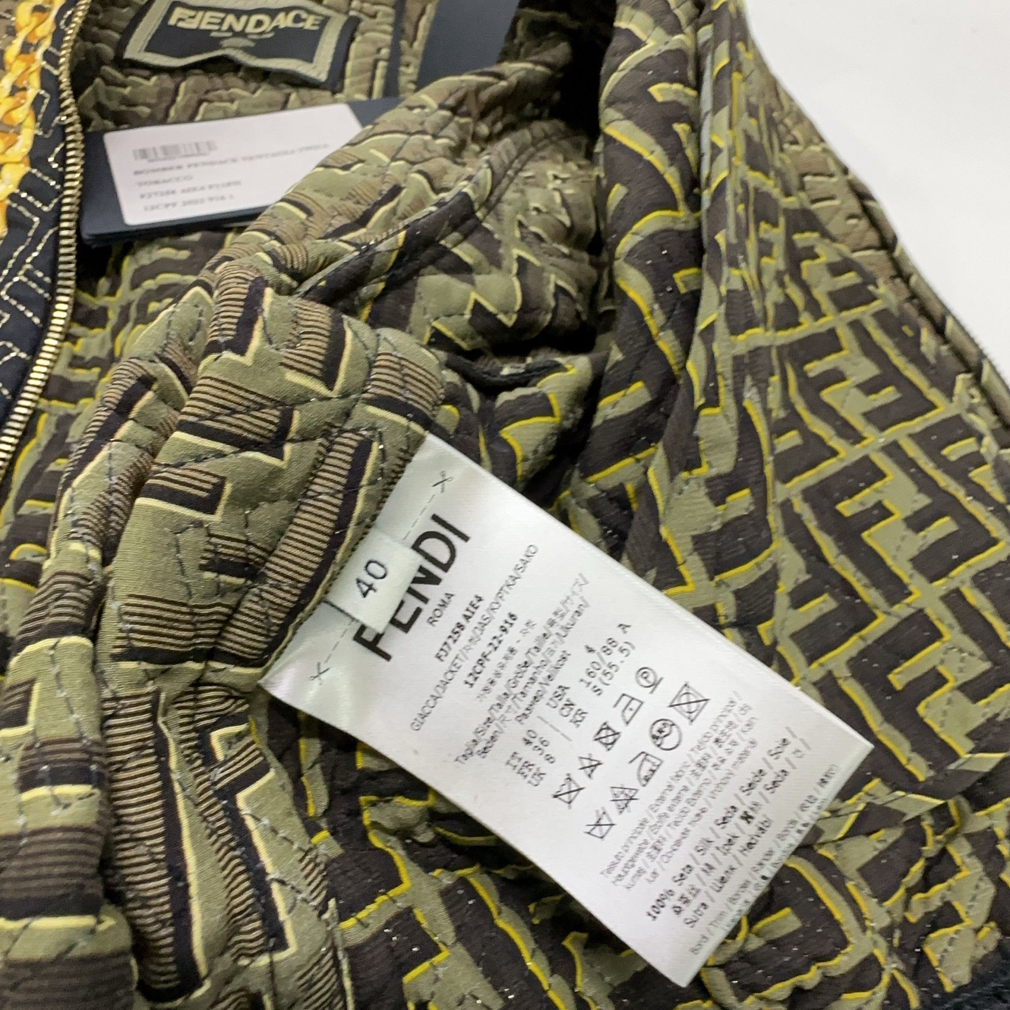 Fendi × Versace Fendi x Versace Silk Print Bomber Jacket Size 40 Size S / US 4 / IT 40 - 4 Thumbnail