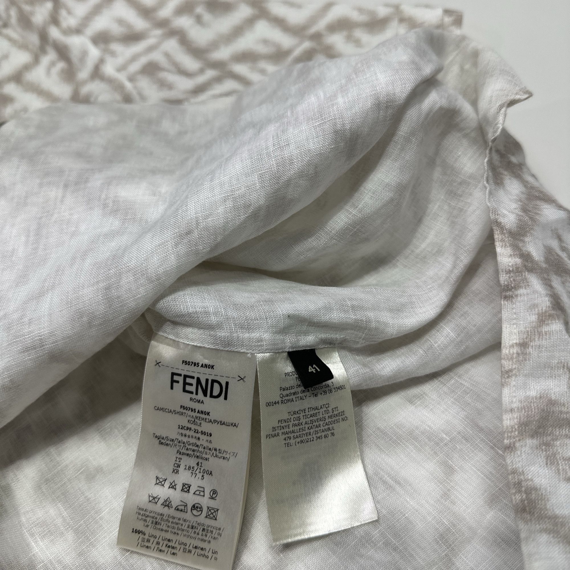Fendi Fendi Monogram Linen Shirt US L Size US L / EU 52-54 / 3 - 3 Thumbnail