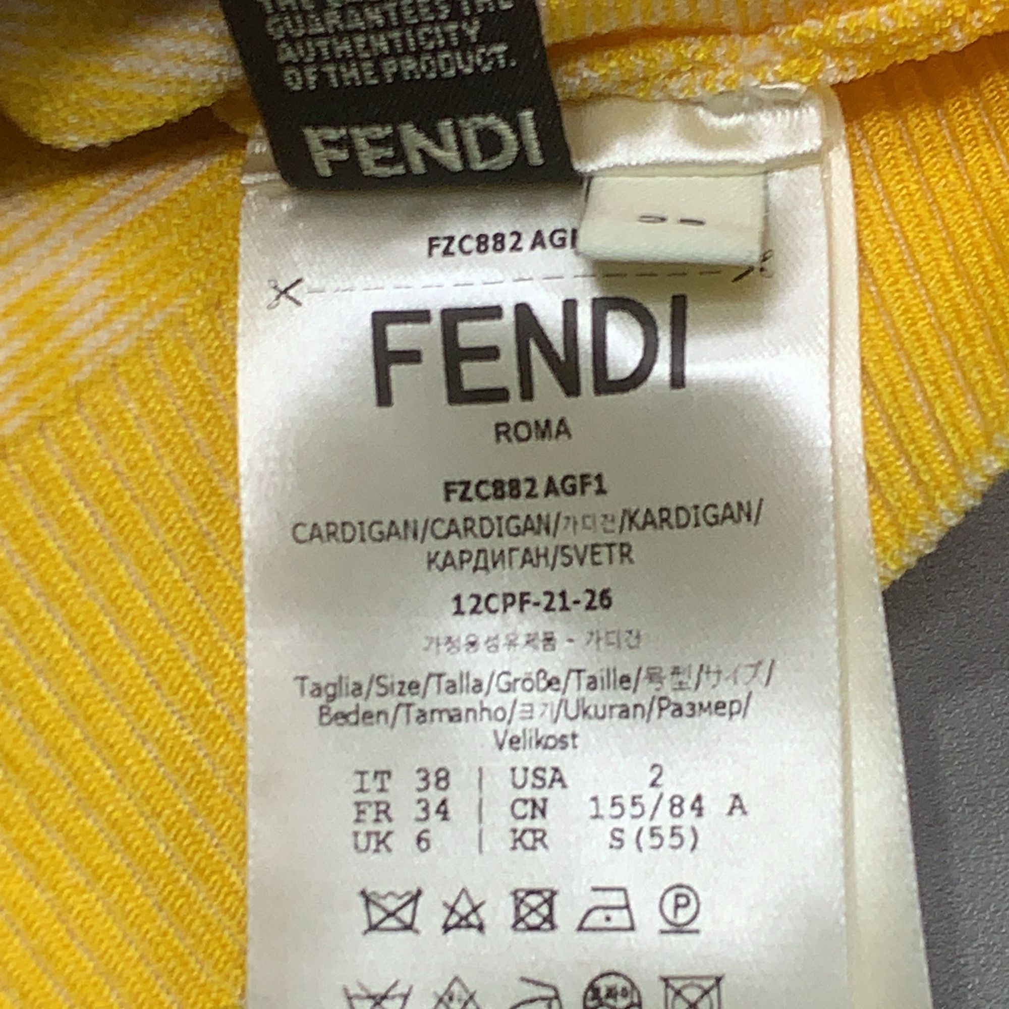 Fendi Fendi FF Logo Cardigan Size 38 Size XS / US 0-2 / IT 36-38 - 5 Thumbnail
