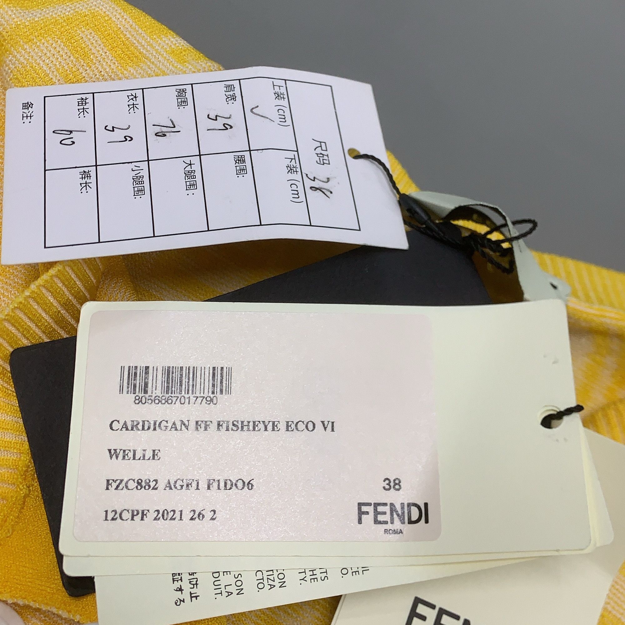 Fendi Fendi FF Logo Cardigan Size 38 Size XS / US 0-2 / IT 36-38 - 3 Thumbnail