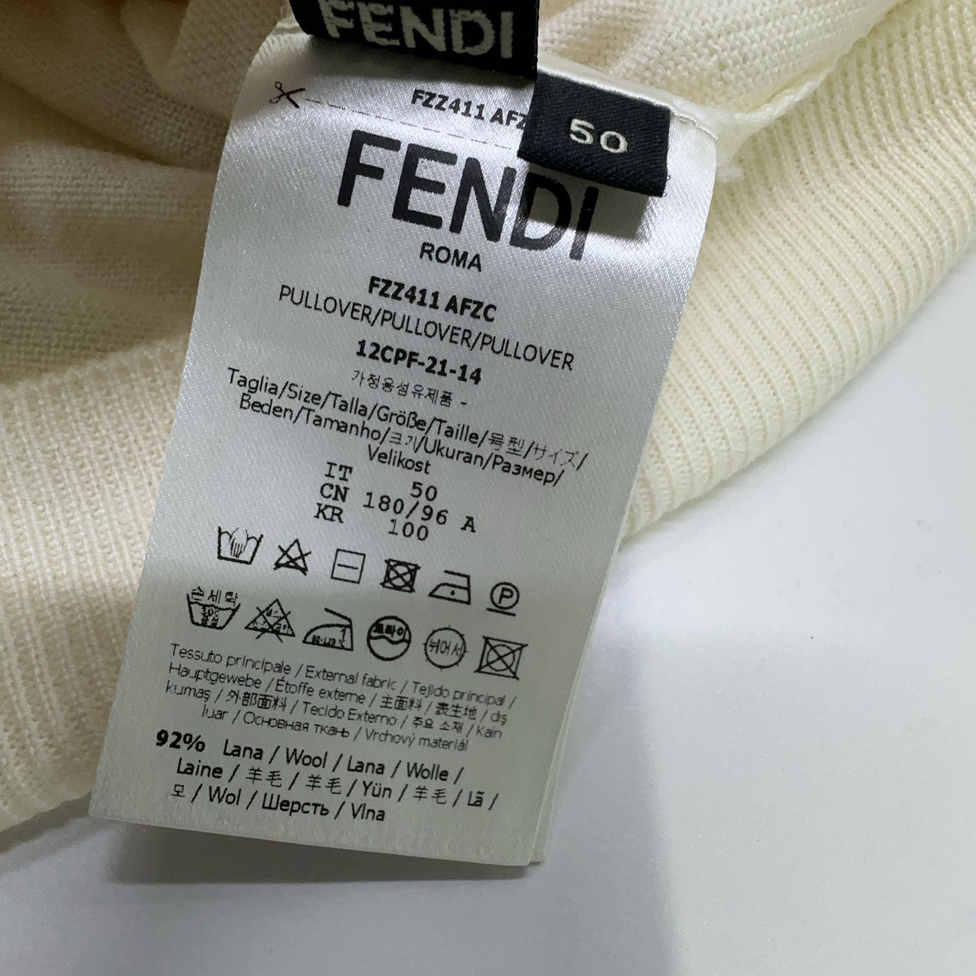 Fendi Fendi Vertigo FF Collar Sweater Size 50 Size US M / EU 48-50 / 2 - 7 Thumbnail