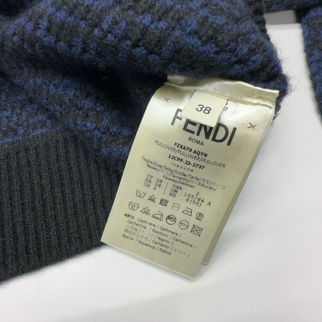 Fendi Fendi FF Pattern Cashmere Sweater Size IT 38 Size XS / US 0-2 / IT 36-38 - 3 Thumbnail