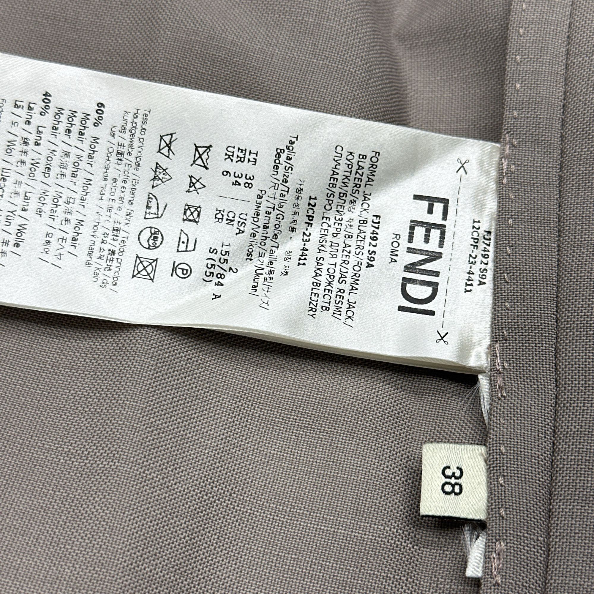 Fendi Fendi Gray Blazer Size 38 Size XS / US 0-2 / IT 36-38 - 5 Thumbnail