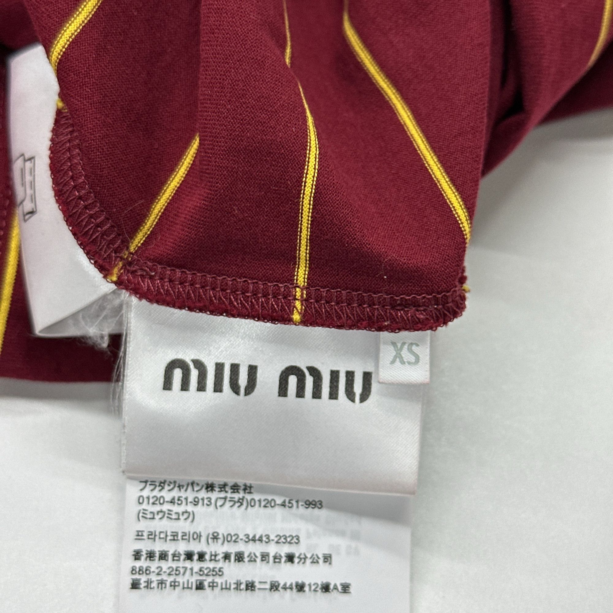 Miu Miu Miu Miu Striped Long Sleeve T-Shirt Size XS Size XS / US 0-2 / IT 36-38 - 4 Thumbnail