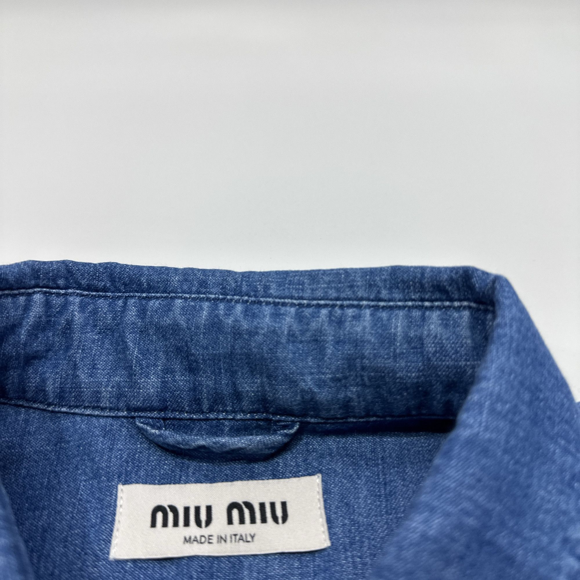 Miu Miu Miu Miu Logo Denim Shirt Size 42 Size M / US 6-8 / IT 42-44 - 3 Thumbnail