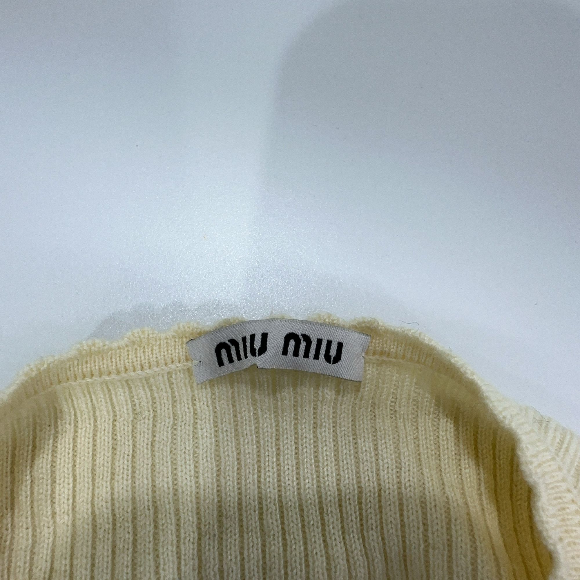 Miu Miu Miu Miu Pointelle Knit Cardigan Size 40 Size S / US 4 / IT 40 - 6 Thumbnail