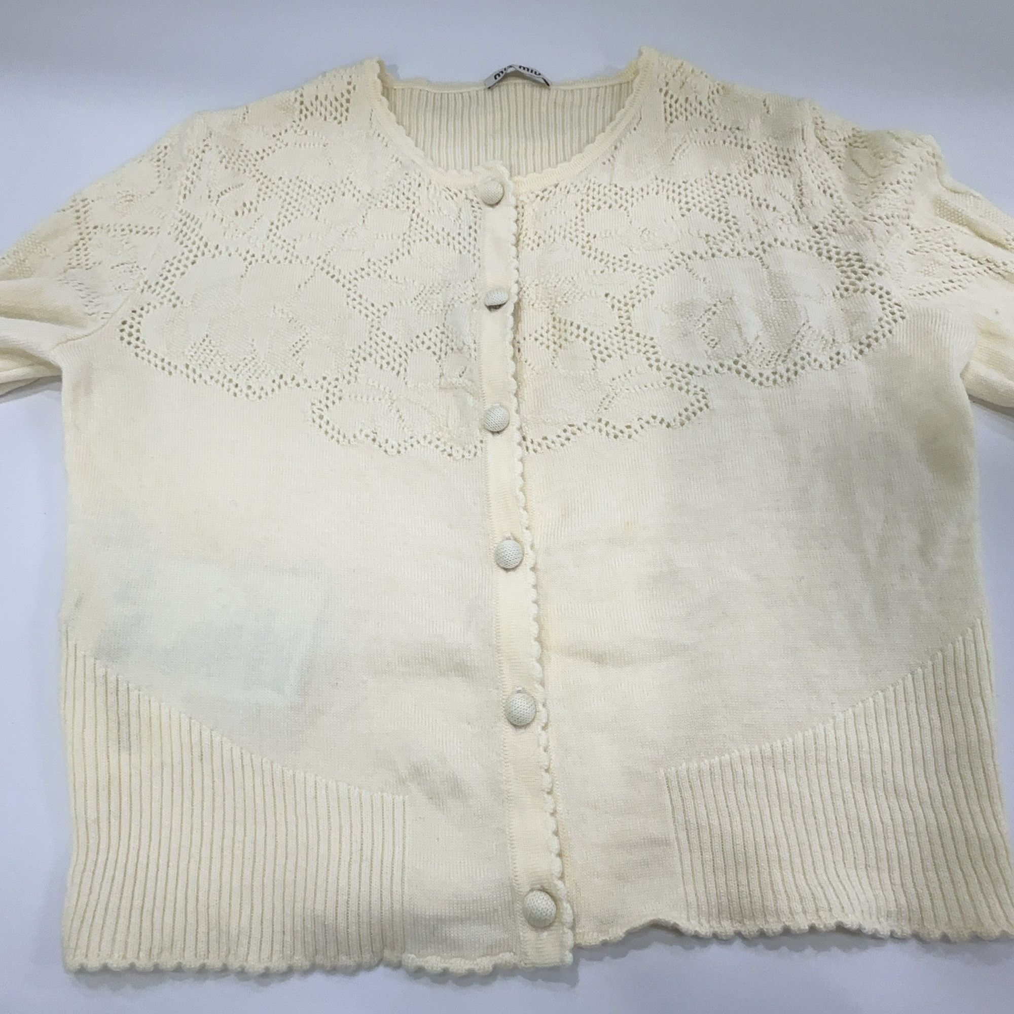 Miu Miu Miu Miu Pointelle Knit Cardigan Size 40 Size S / US 4 / IT 40 - 9 Thumbnail