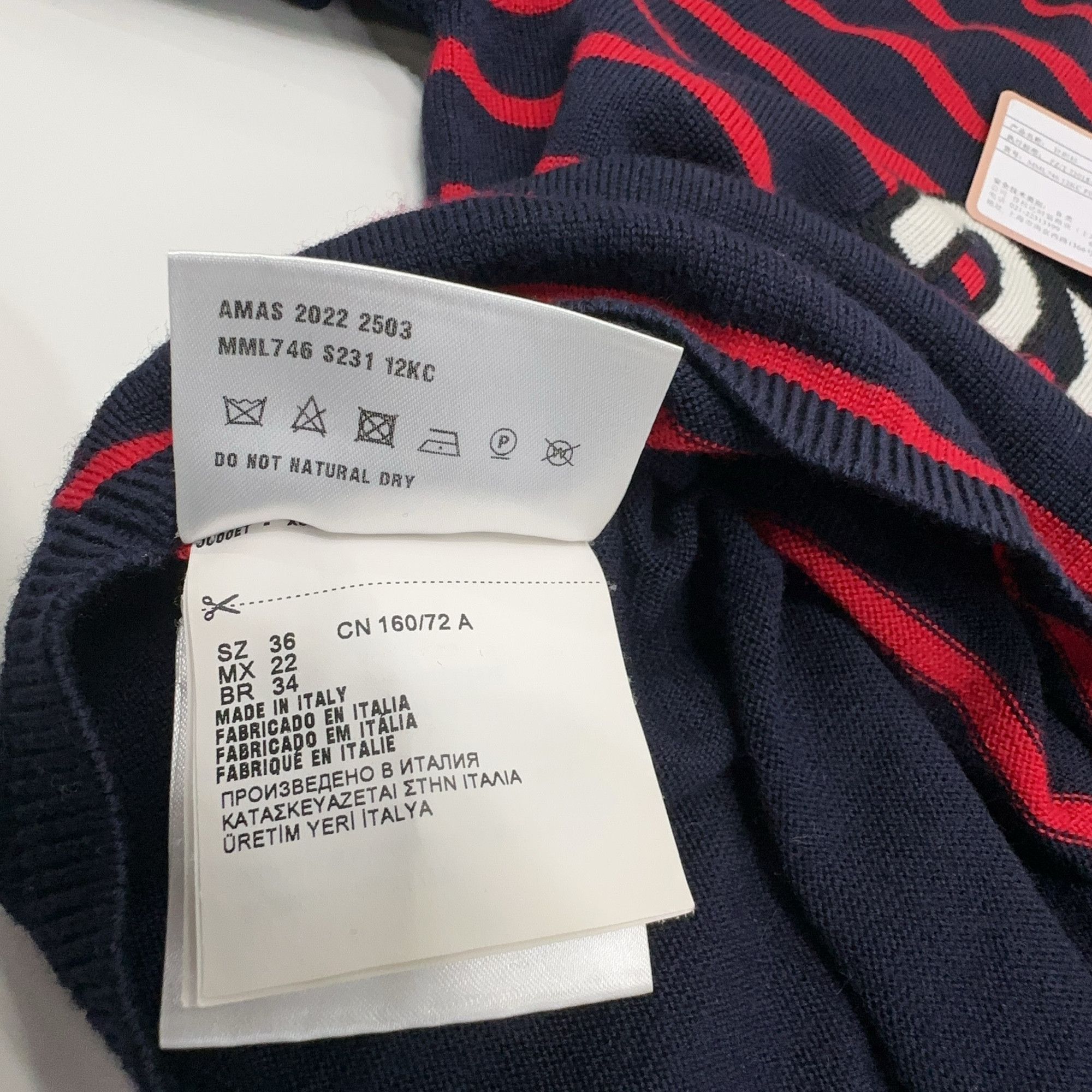Miu Miu Miu Miu Striped Logo Knit Sweater Size 36 Size XS / US 0-2 / IT 36-38 - 5 Thumbnail