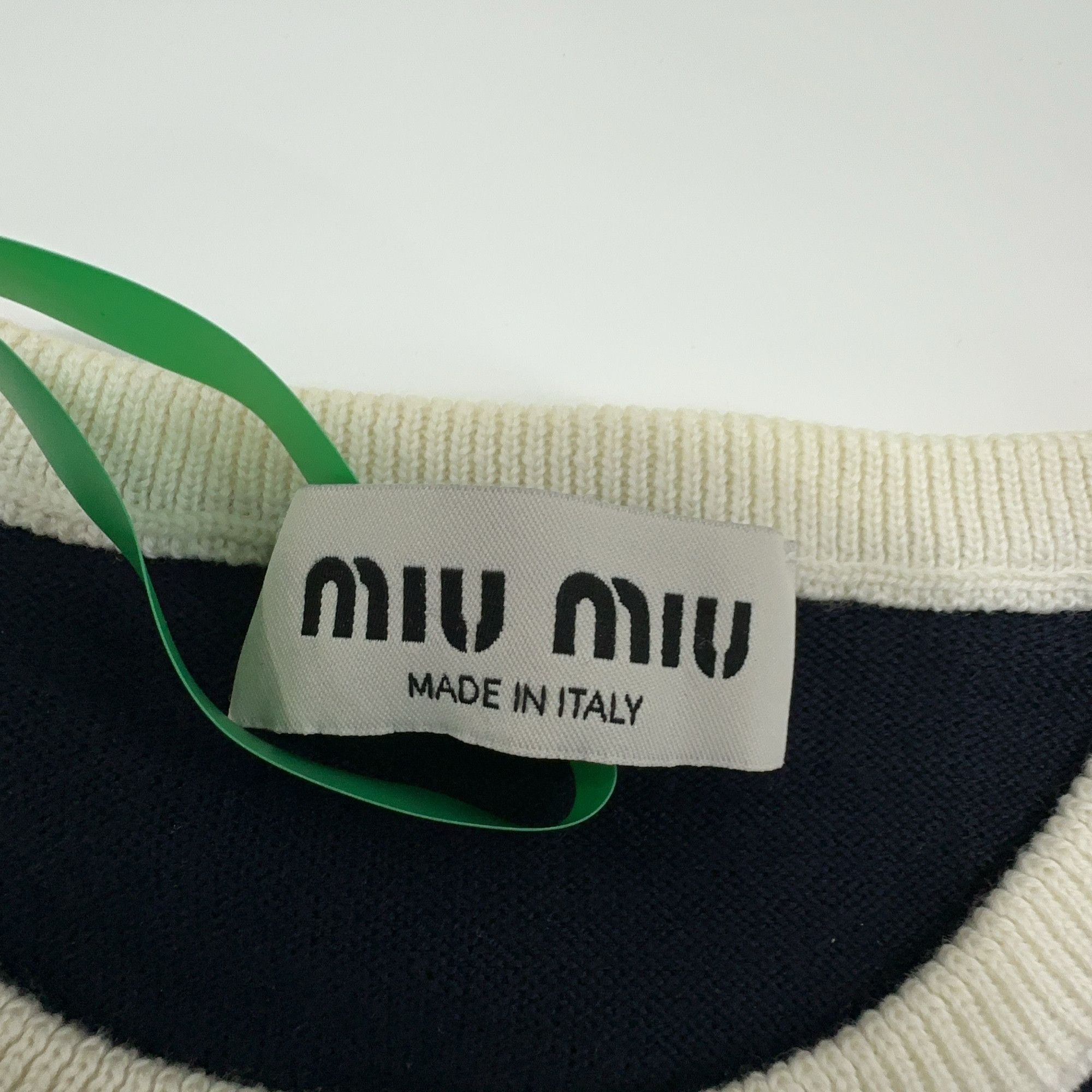 Miu Miu Miu Miu Striped Logo Knit Sweater Size 36 Size XS / US 0-2 / IT 36-38 - 7 Thumbnail